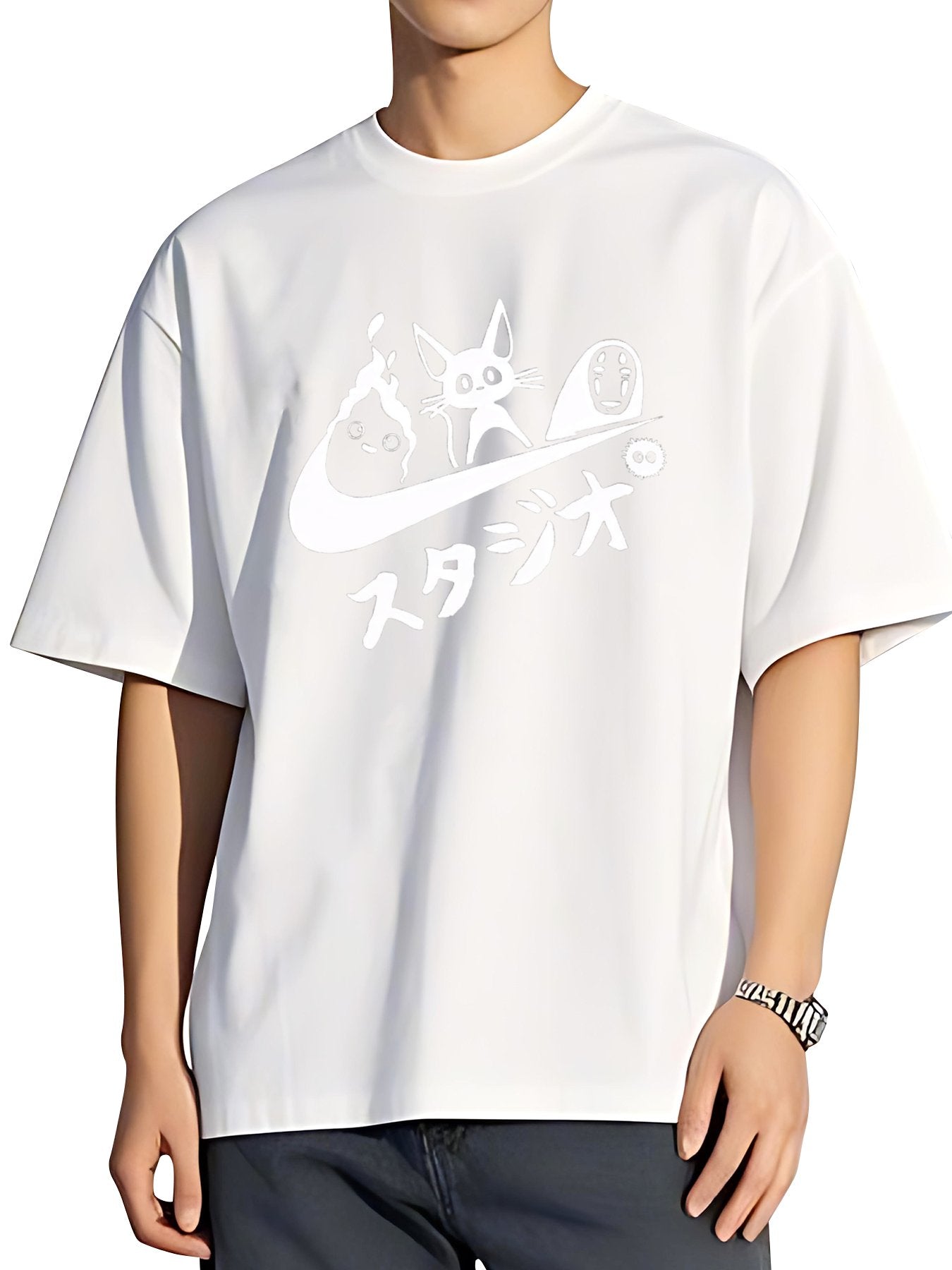 T-shirt Ghibli No Face Kaonashi Vintage Wash Japanese Design T-Shirt