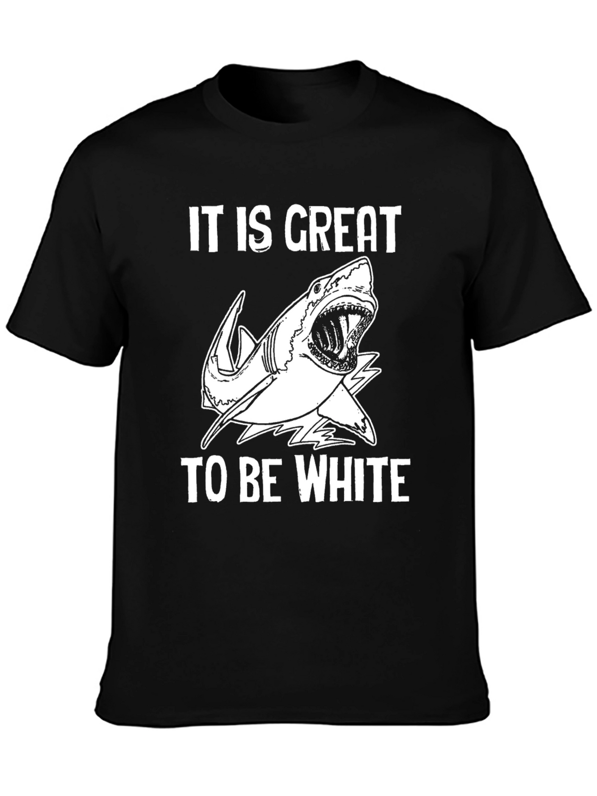 It Is Great to Be White Shark Graphic Tee