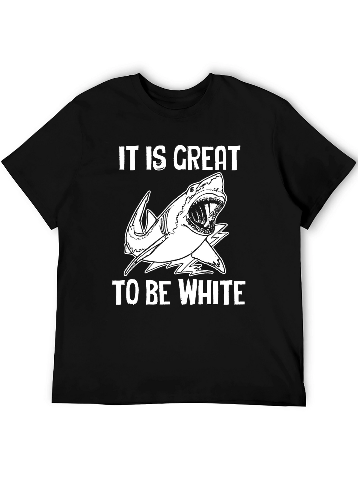 It Is Great to Be White Shark Graphic Tee