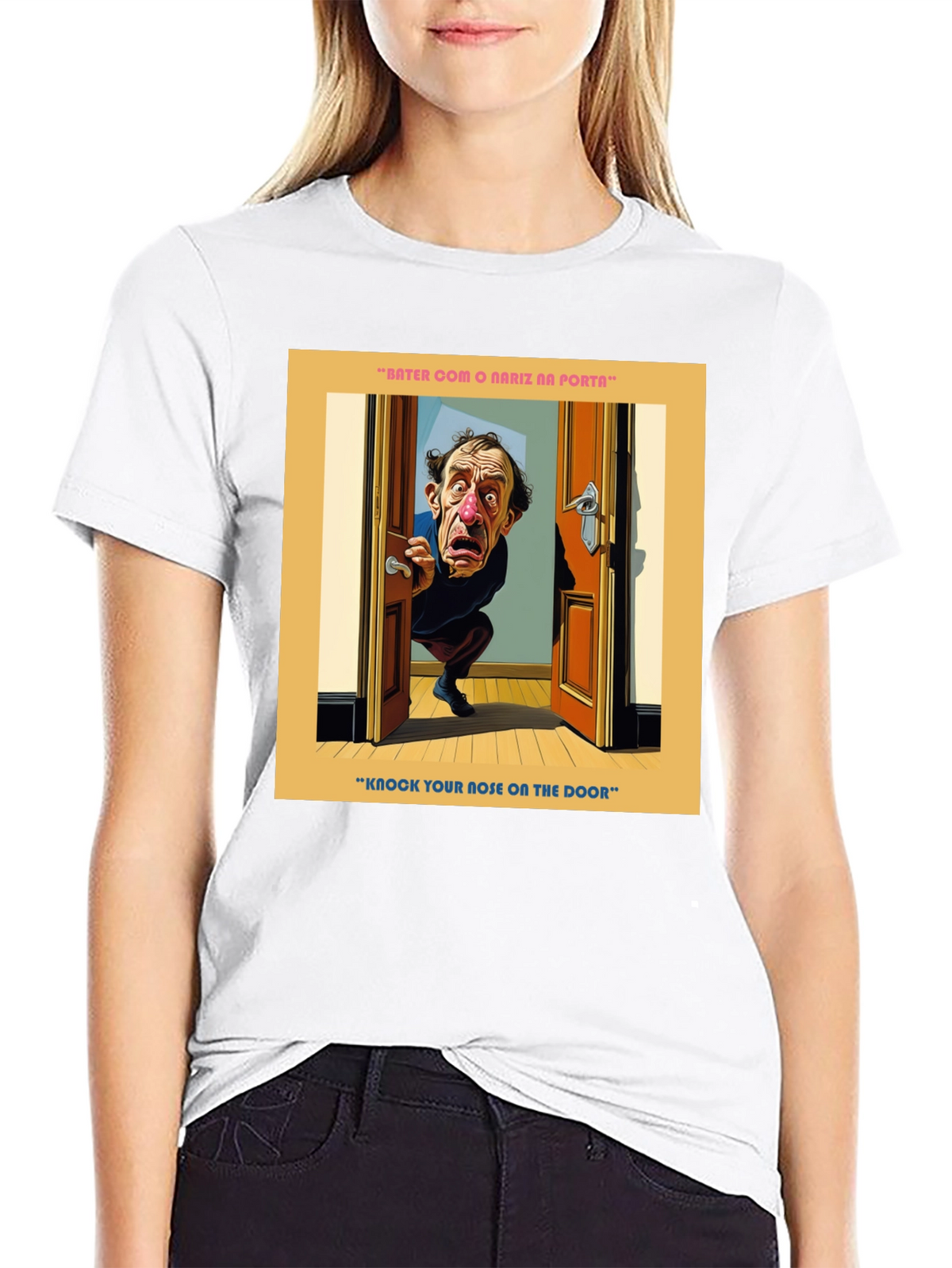Funny Knock Your Nose Graphic T-Shirt
