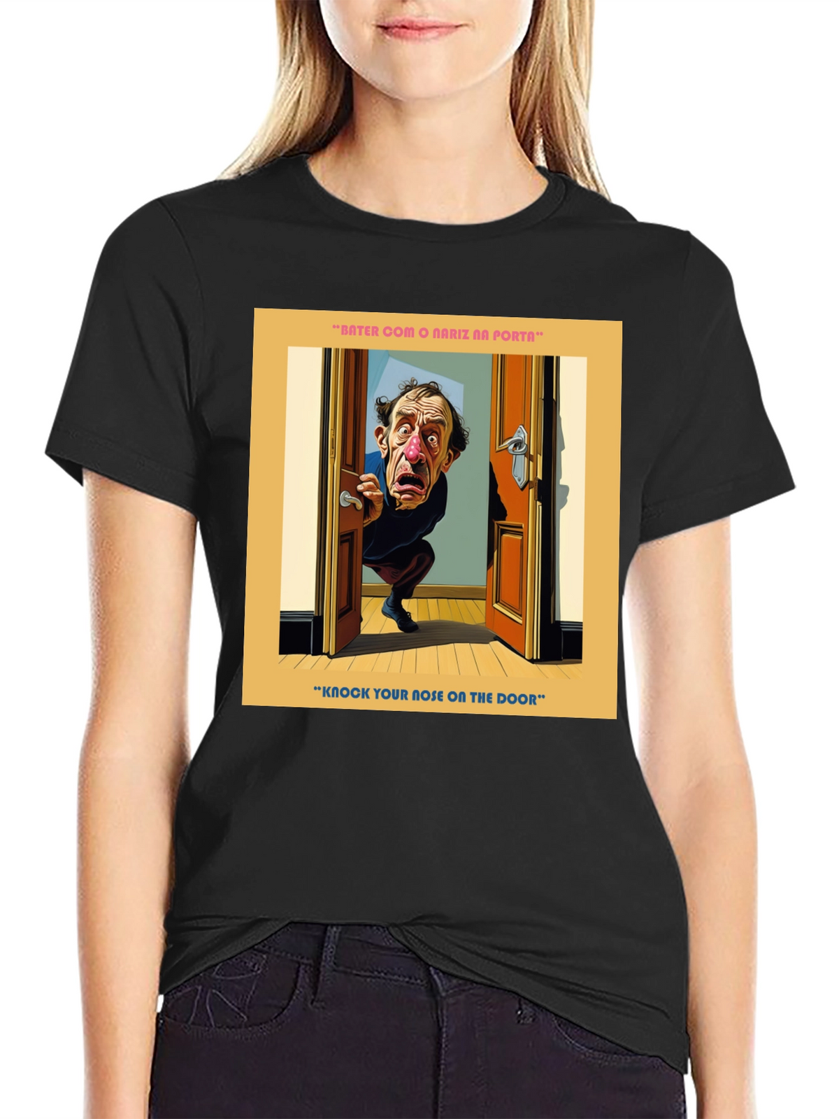 Funny Knock Your Nose Graphic T-Shirt