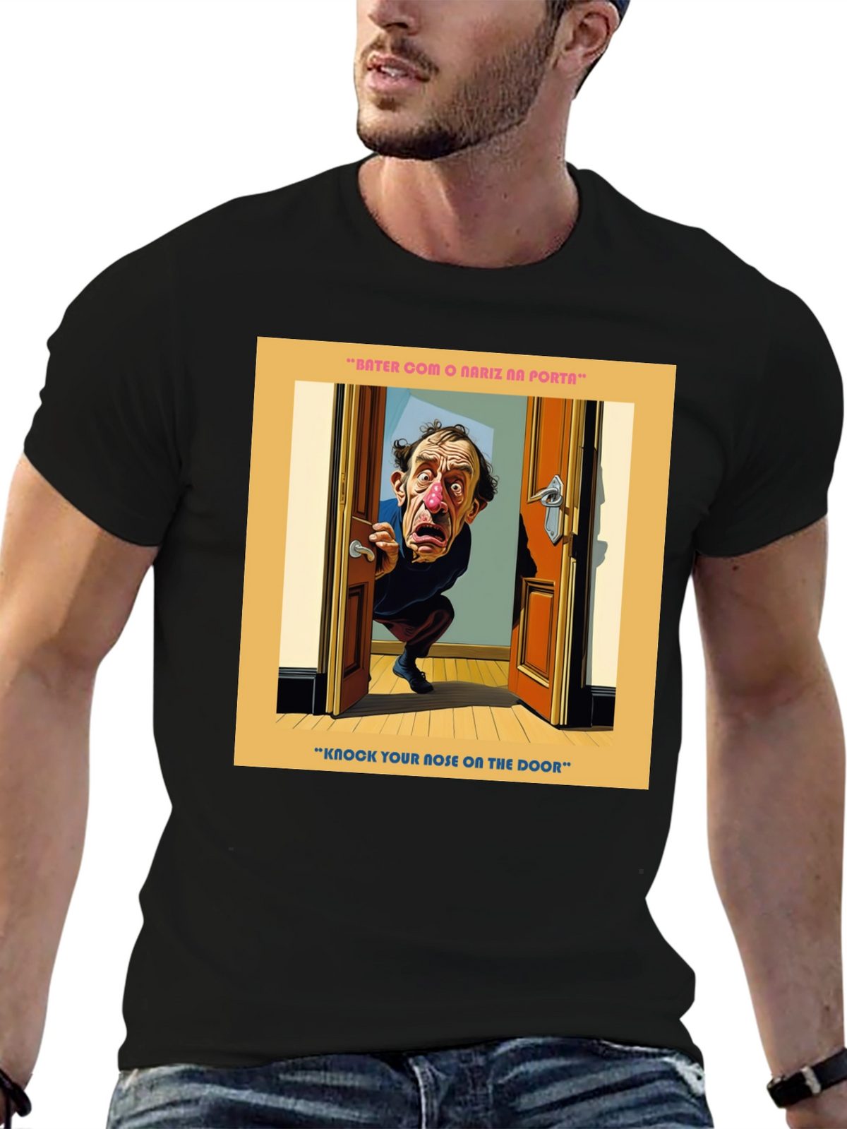 Funny Knock Your Nose Graphic T-Shirt