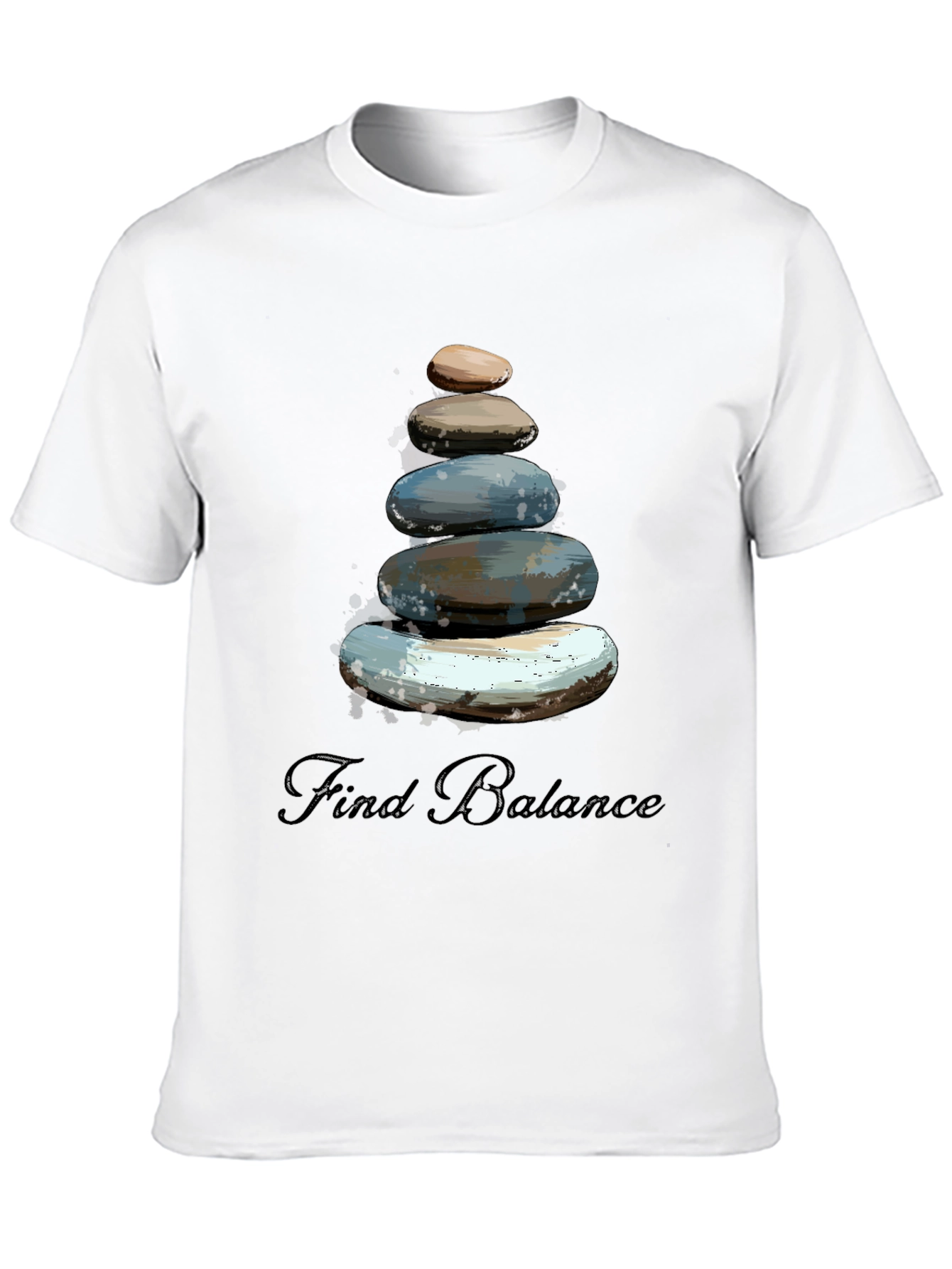 Zen Stones Graphic Tee - Find Balance T-Shirt
