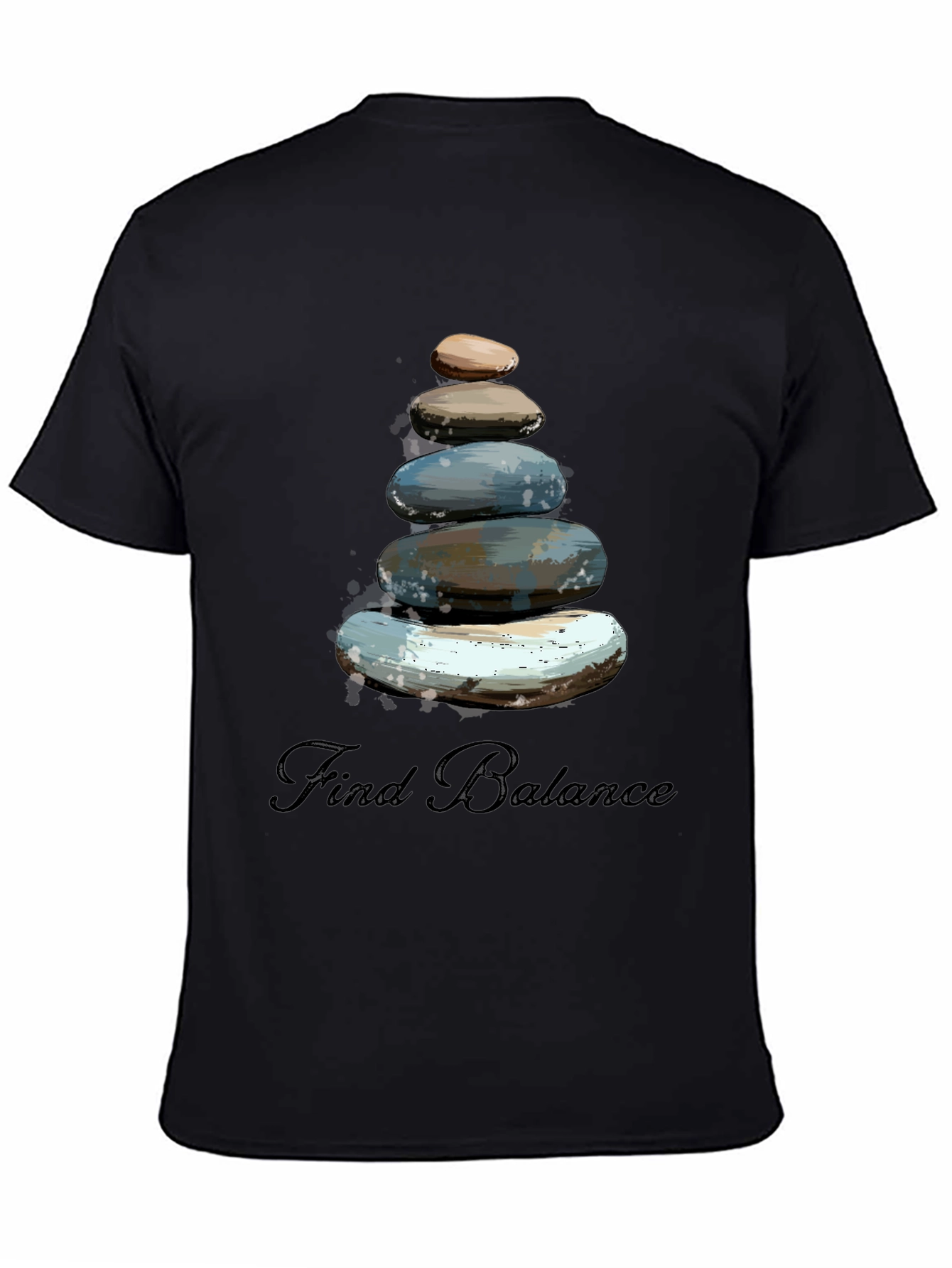 Zen Stones Graphic Tee - Find Balance T-Shirt