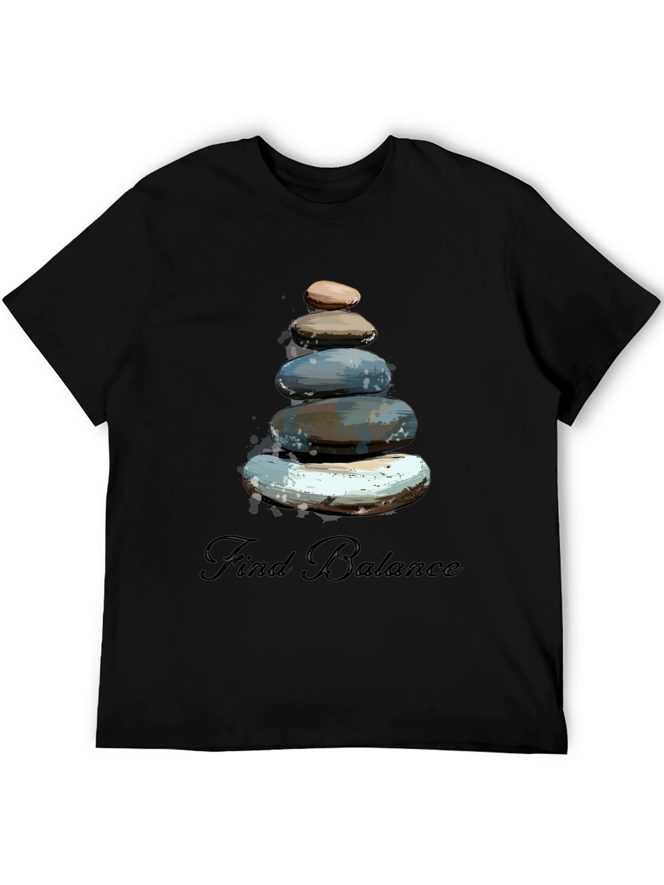 Zen Stones Graphic Tee - Find Balance T-Shirt