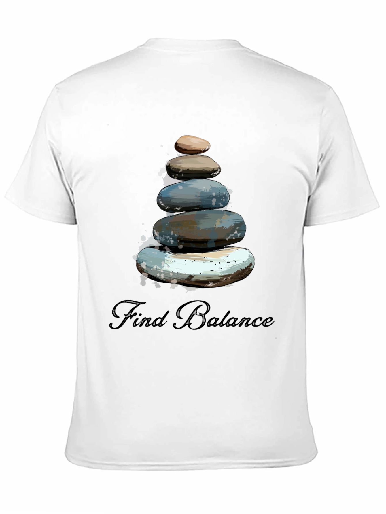 Zen Stones Graphic Tee - Find Balance T-Shirt