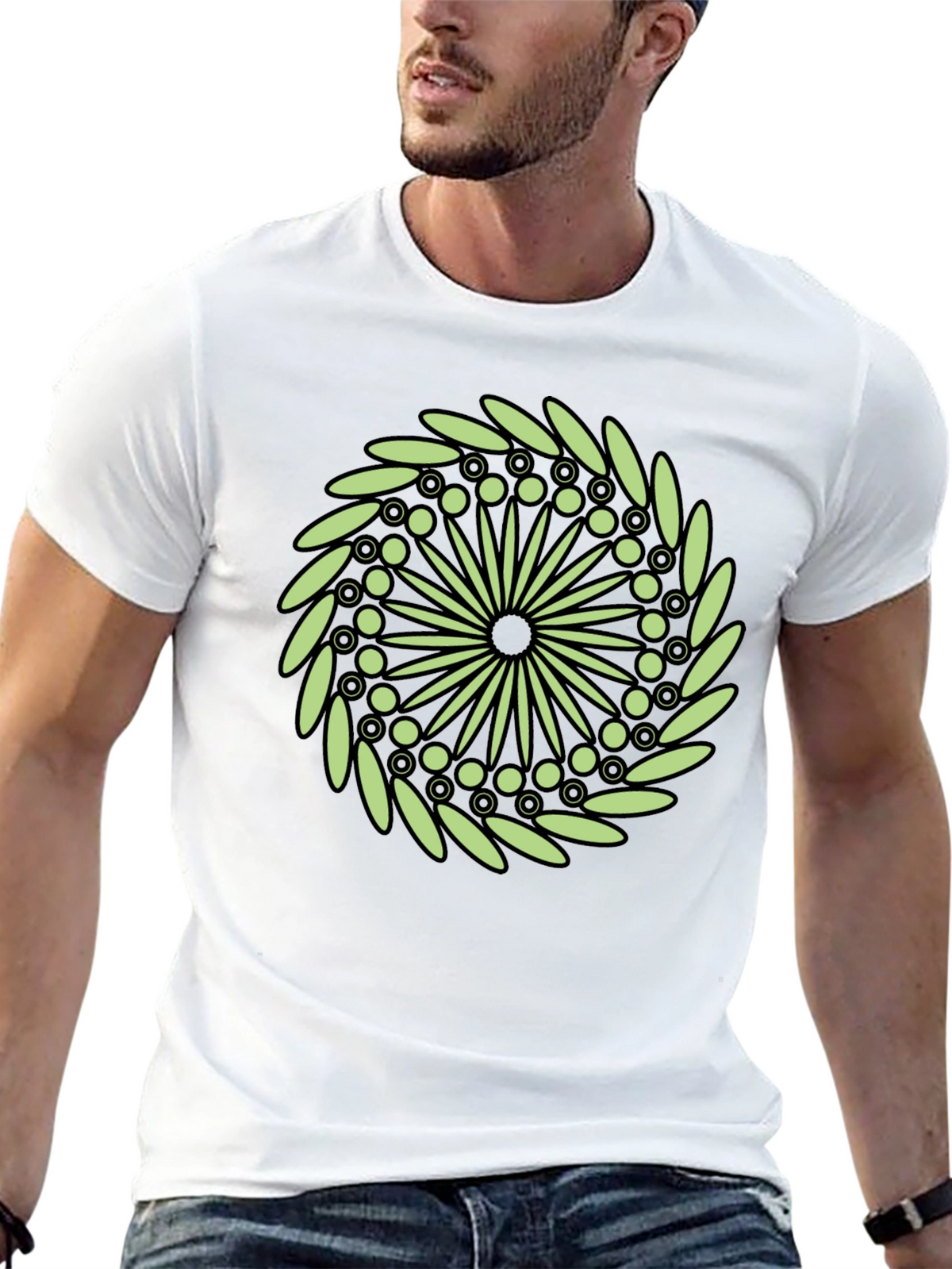 Mandala Graphic Print Black T-Shirt