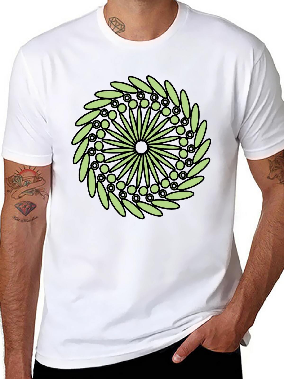Mandala Graphic Print Black T-Shirt