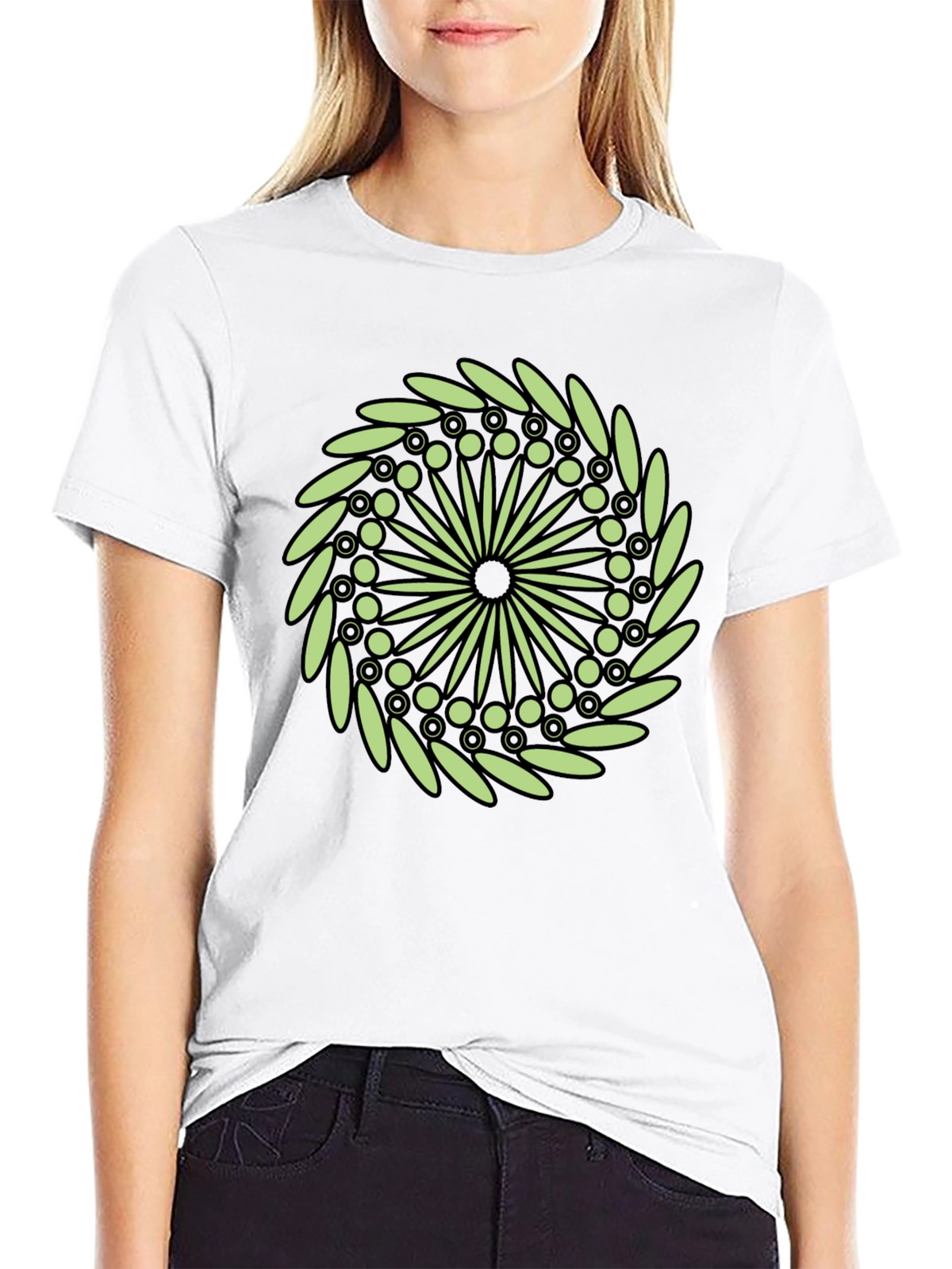 Mandala Graphic Print Black T-Shirt