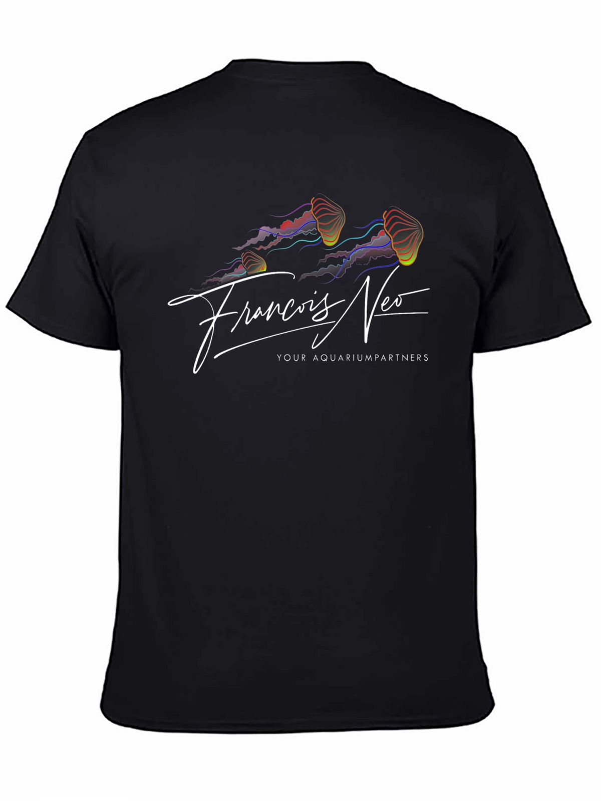 Francis Neo Jellyfish Graphic Black T-Shirt