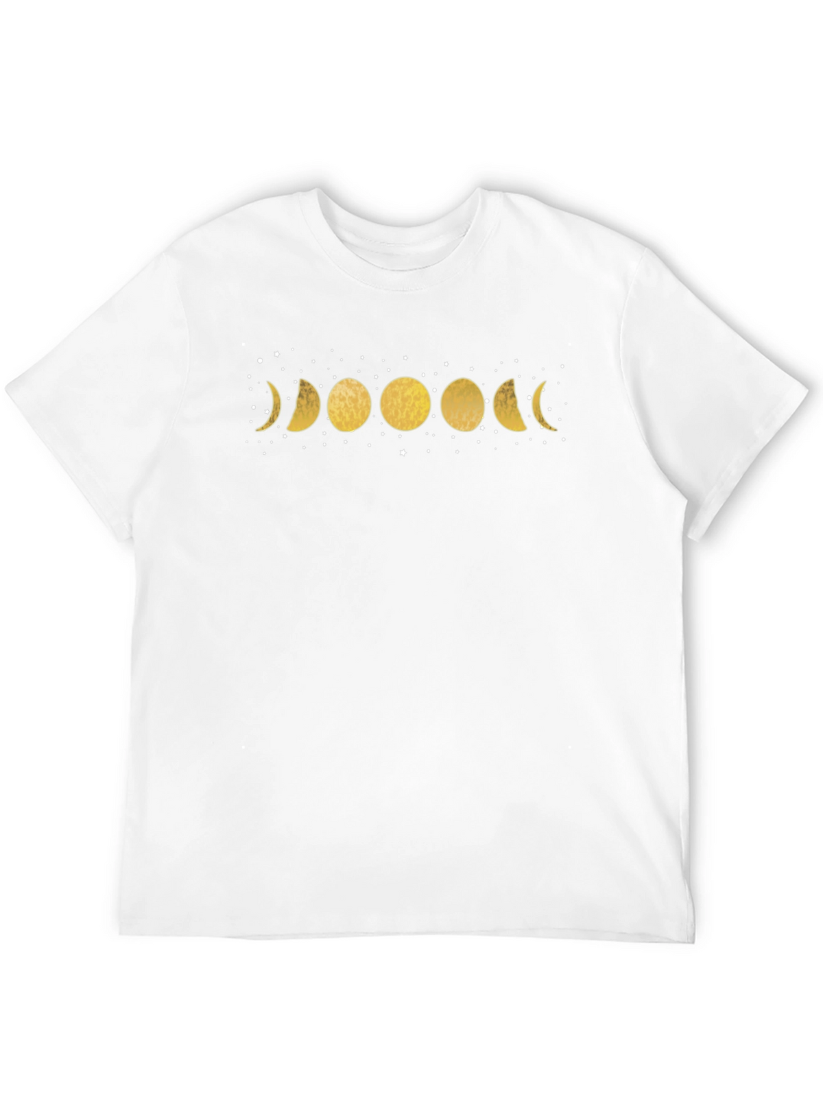 Lunar Phase Graphic Tee - Black Cotton T-Shirt