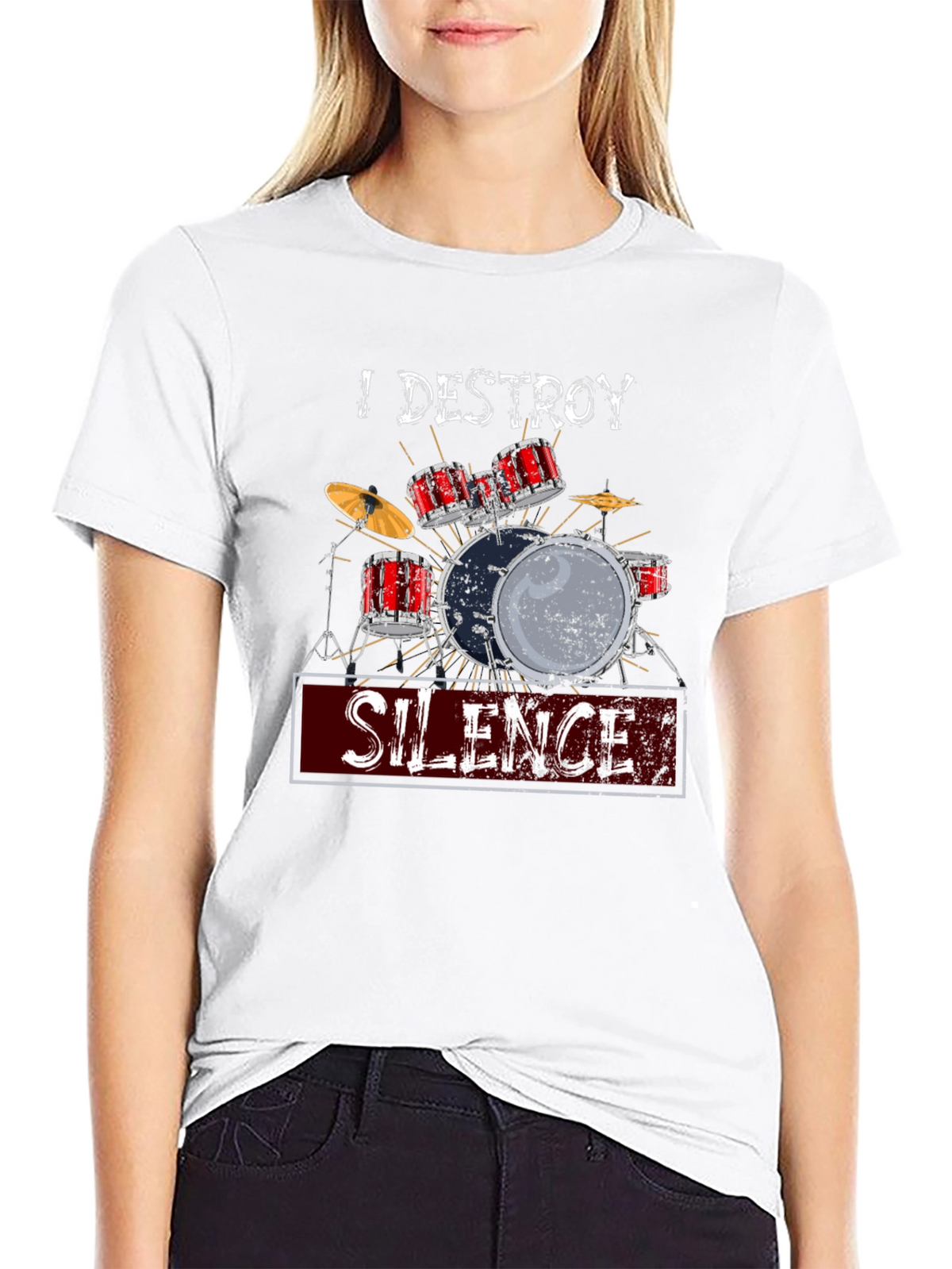 I Destroy Silence Drummer T-Shirt