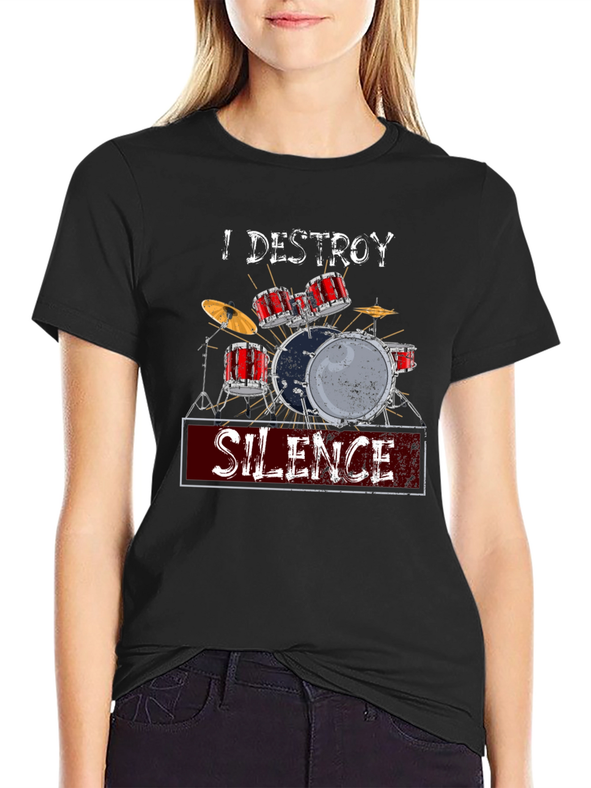 I Destroy Silence Drummer T-Shirt