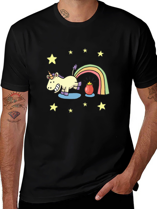 Unicorn Rainbow Pot of Gold Graphic Tee