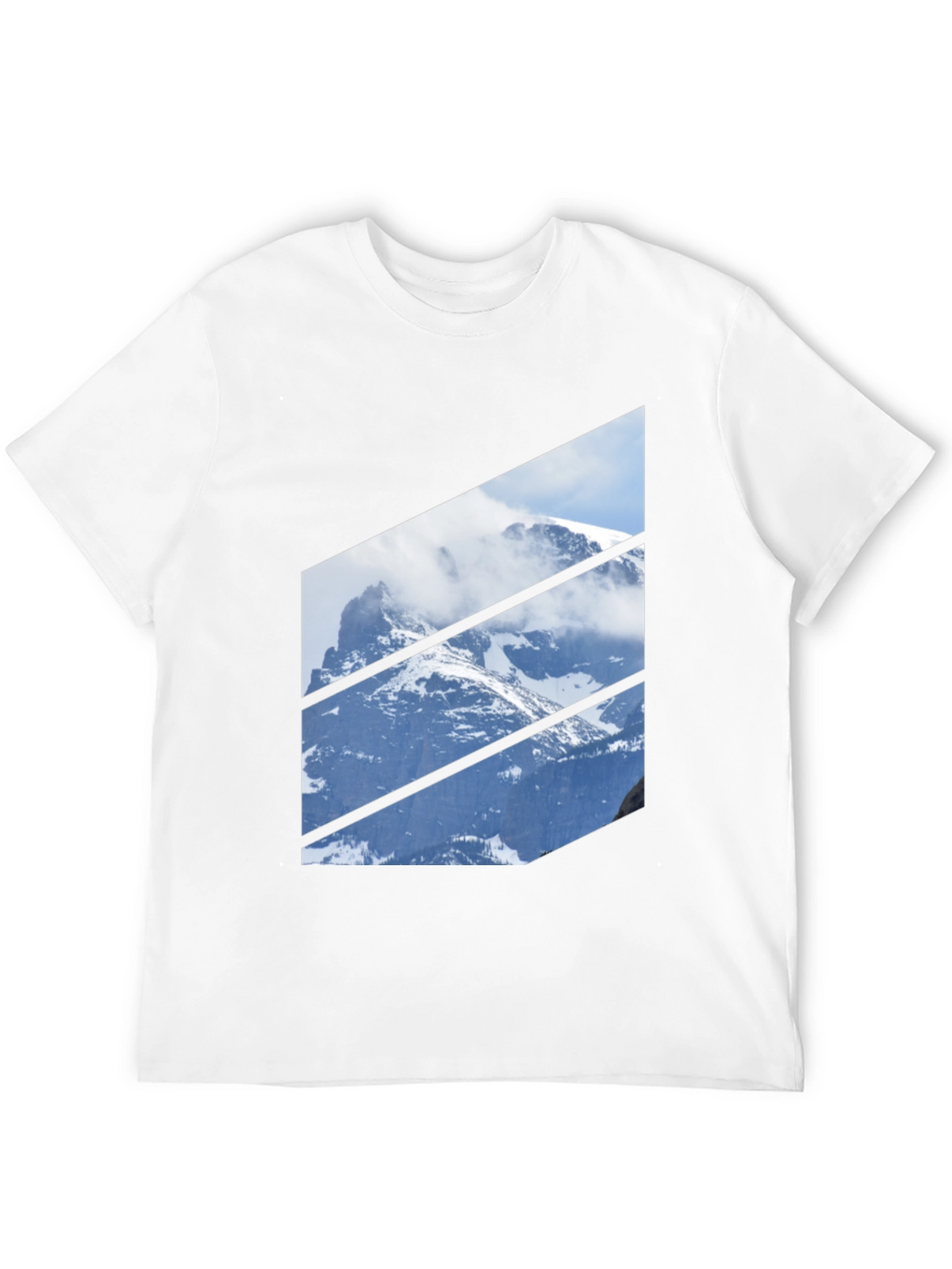 Mountainscape Graphic Tee - Black Crew Neck