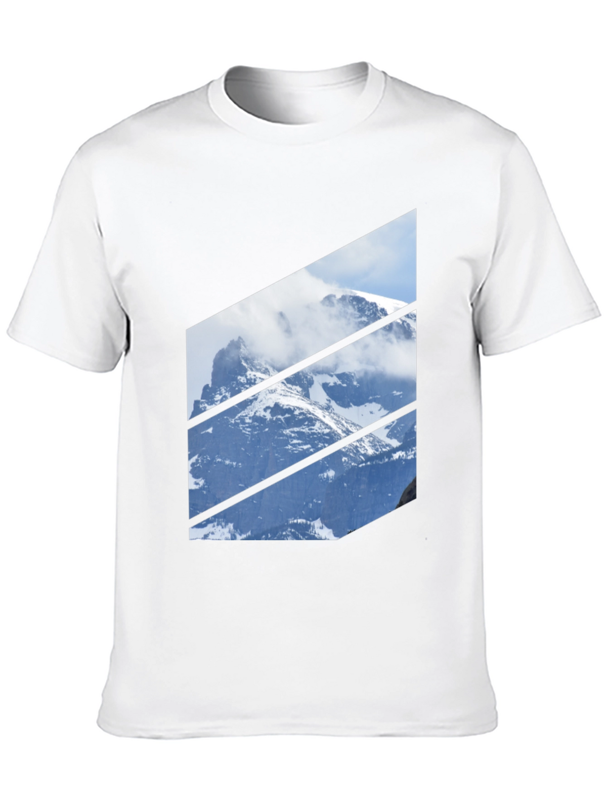 Mountainscape Graphic Tee - Black Crew Neck