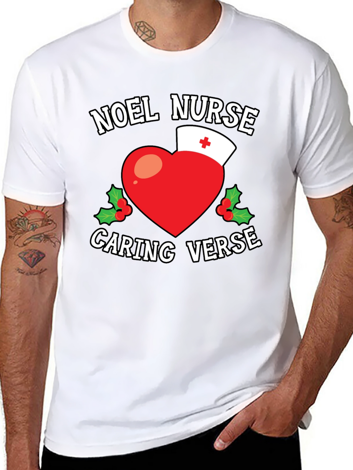Noel Nurse Caring Verse Graphic T-Shirt