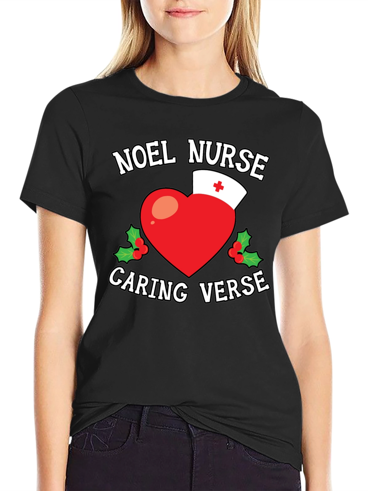 Noel Nurse Caring Verse Graphic T-Shirt