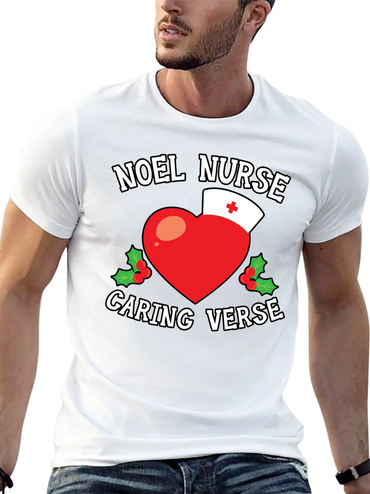 Noel Nurse Caring Verse Graphic T-Shirt