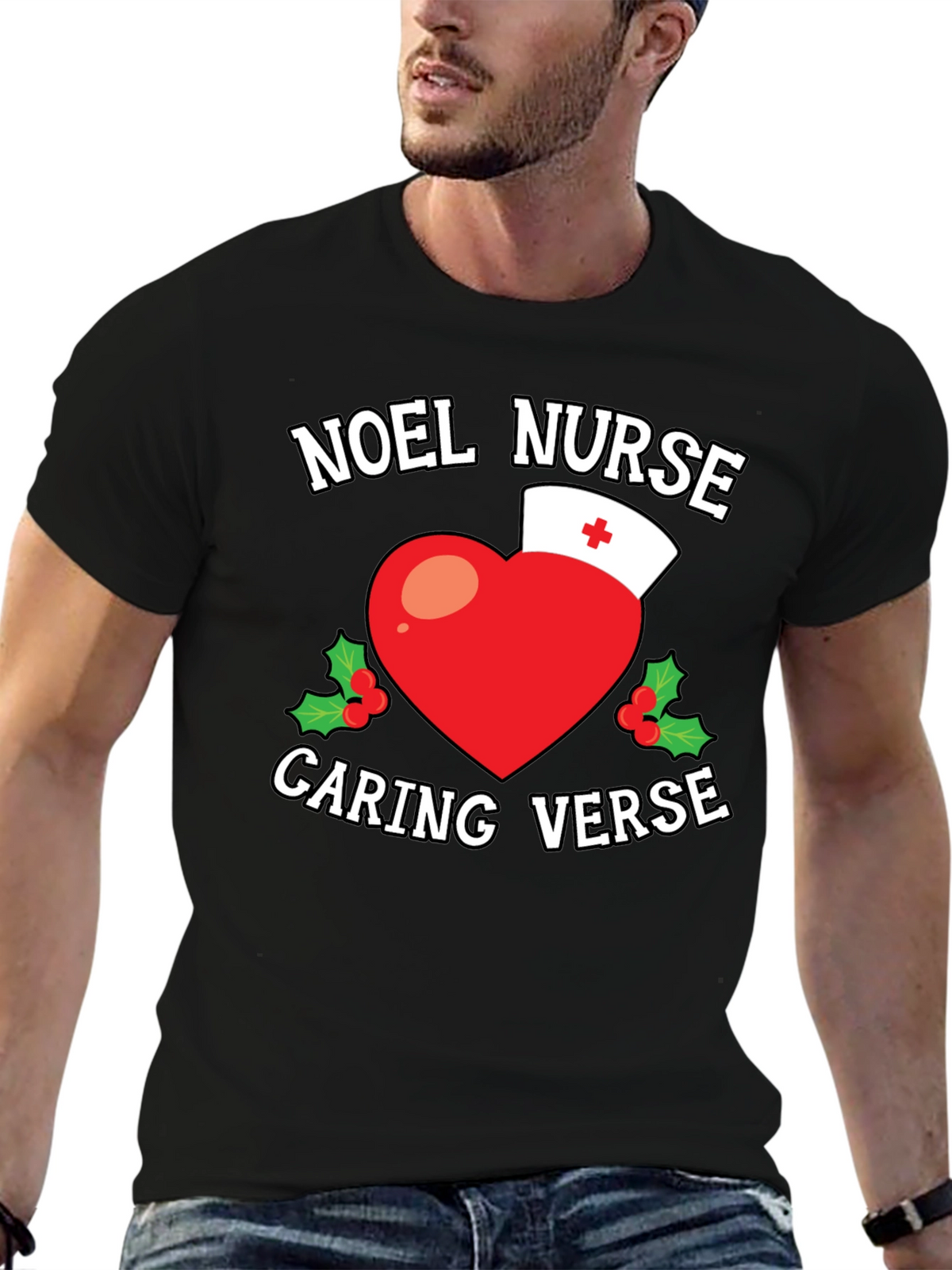 Noel Nurse Caring Verse Graphic T-Shirt