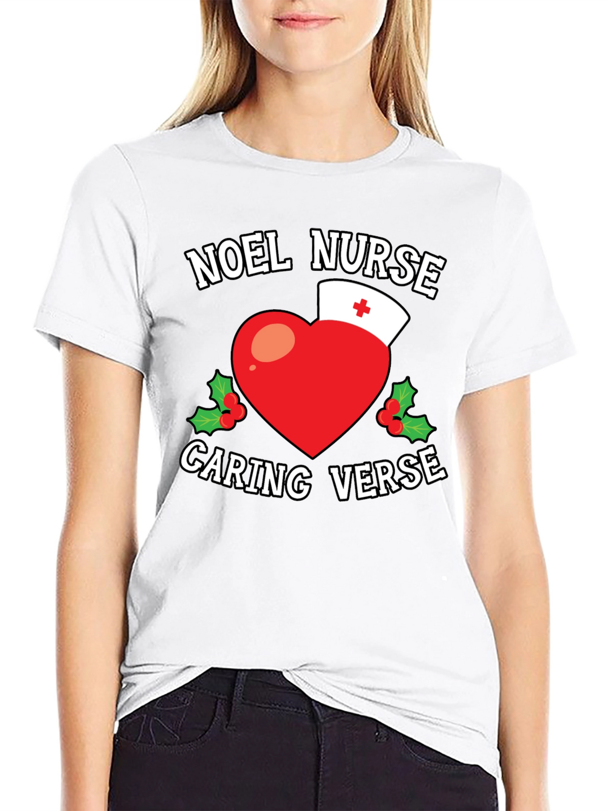 Noel Nurse Caring Verse Graphic T-Shirt