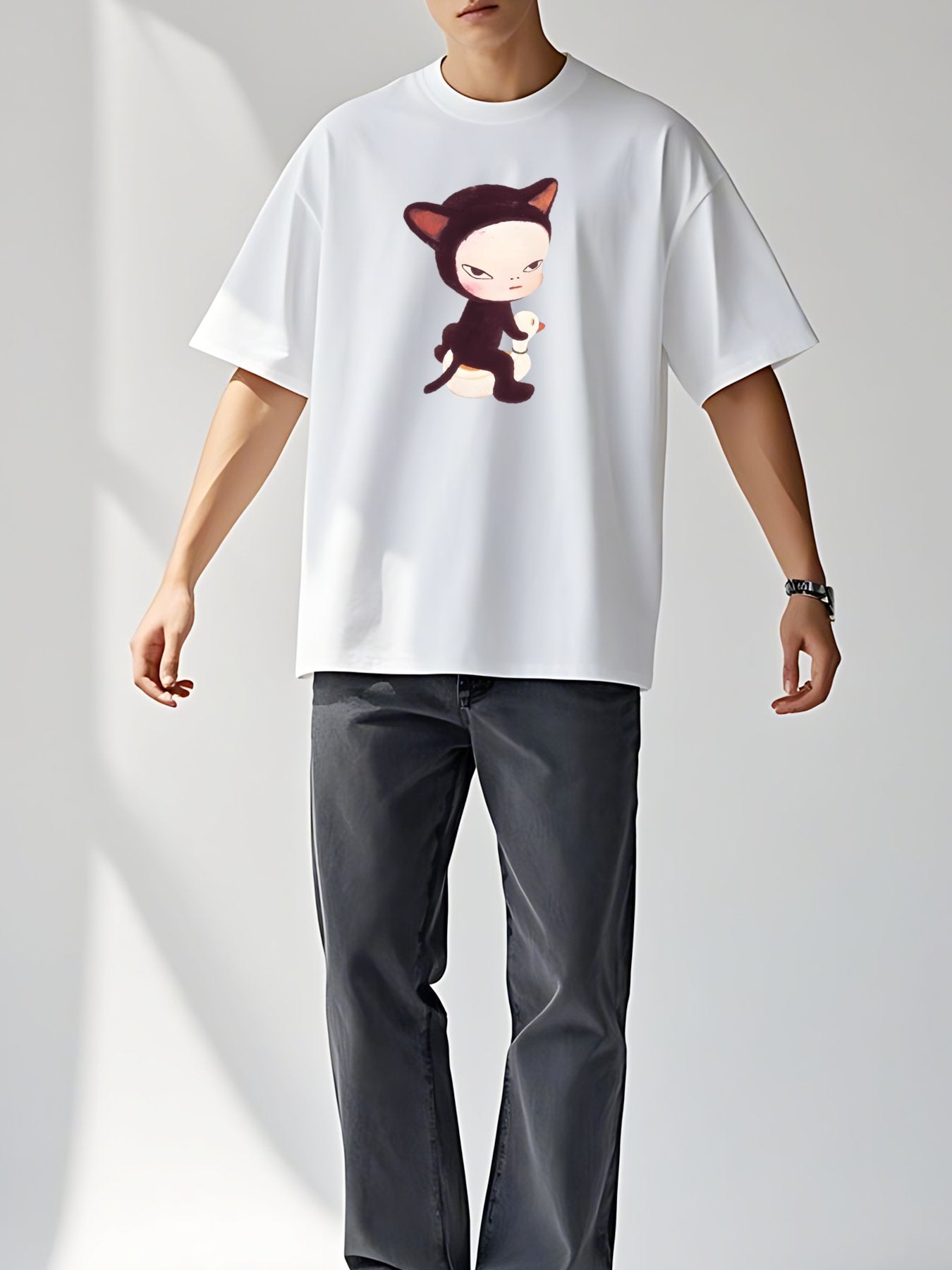 T-shirt Yoshitomo Nara Vintage Wash Japanese Design T-Shirt 2