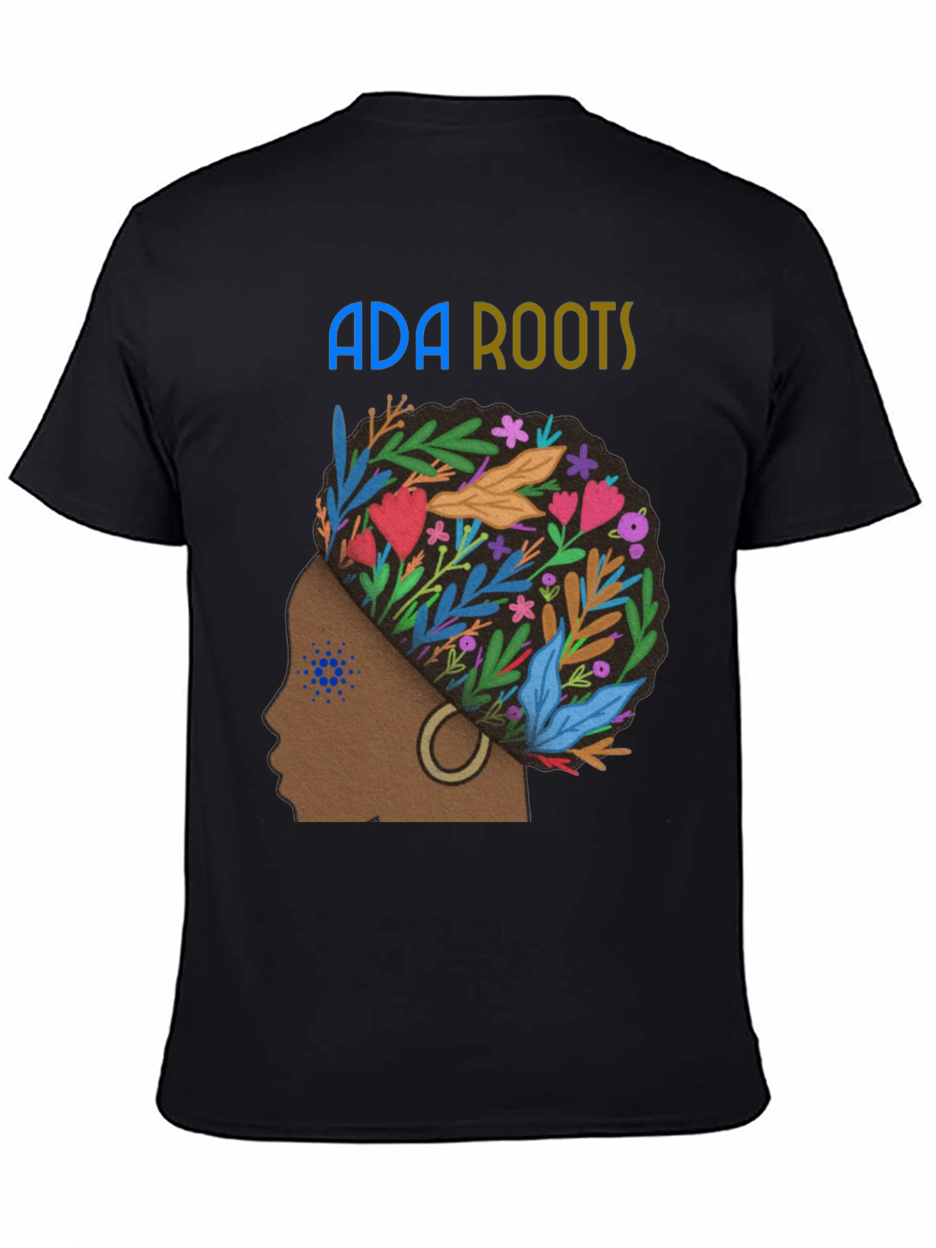 ADA Roots T-Shirt - Stylish Floral Afro Design