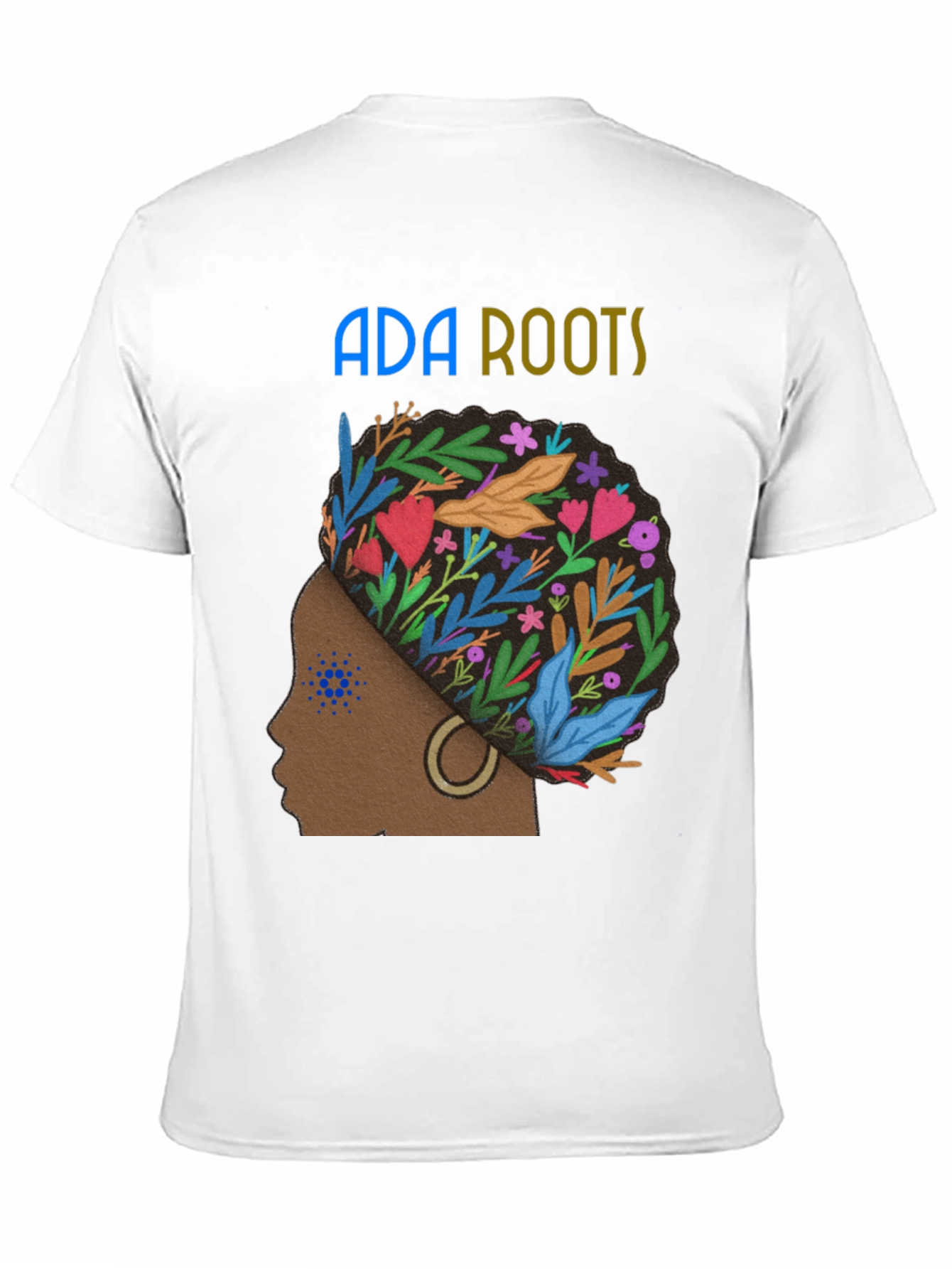 ADA Roots T-Shirt - Stylish Floral Afro Design