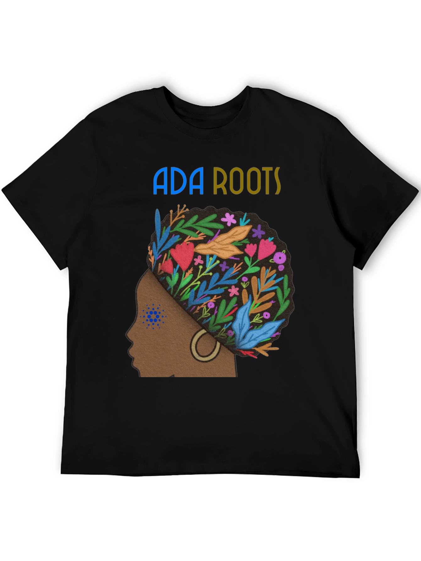 ADA Roots T-Shirt - Stylish Floral Afro Design