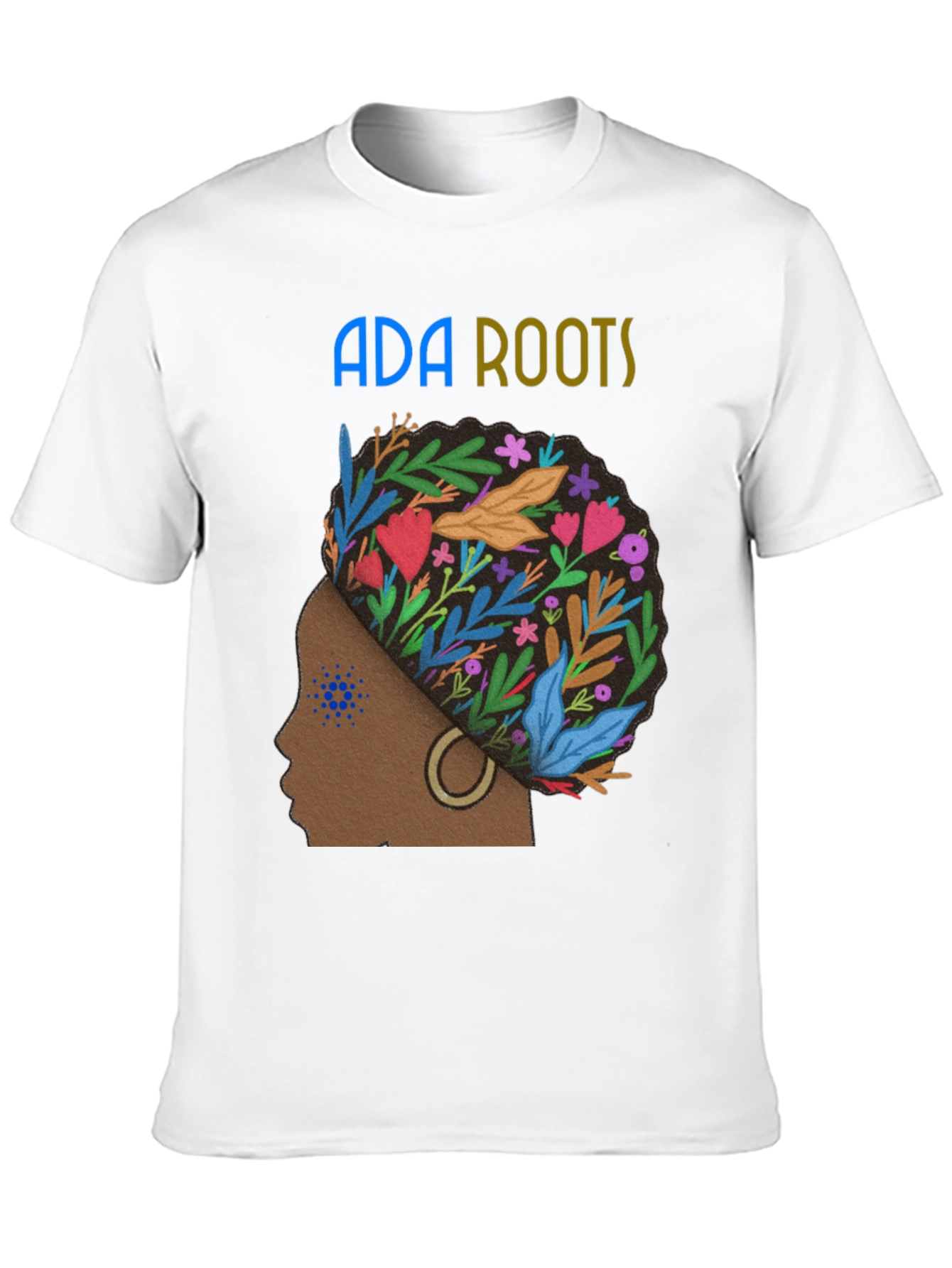 ADA Roots T-Shirt - Stylish Floral Afro Design