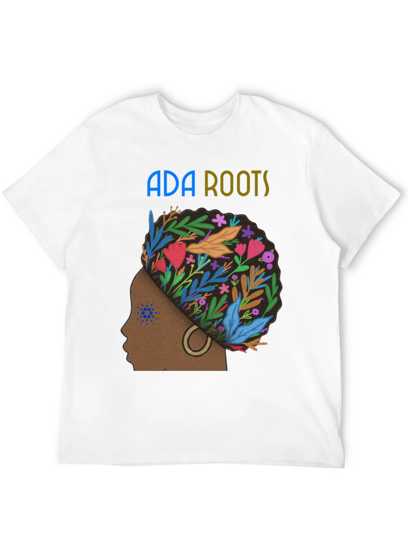 ADA Roots T-Shirt - Stylish Floral Afro Design