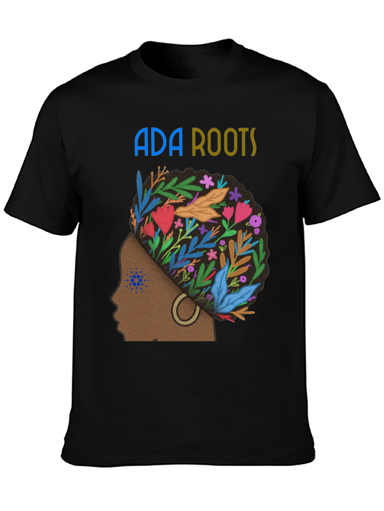 ADA Roots T-Shirt - Stylish Floral Afro Design