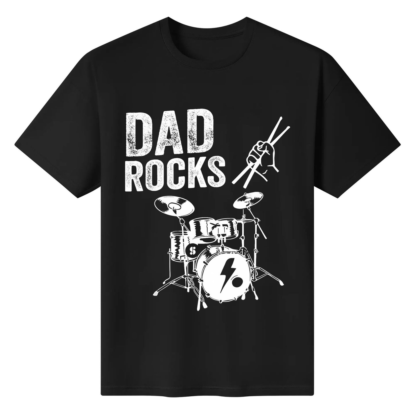 Retro Dads Mens Fathers Day Drum Kit Drums Music Gifts Idea T-Shirt Men Rock T-Shirt