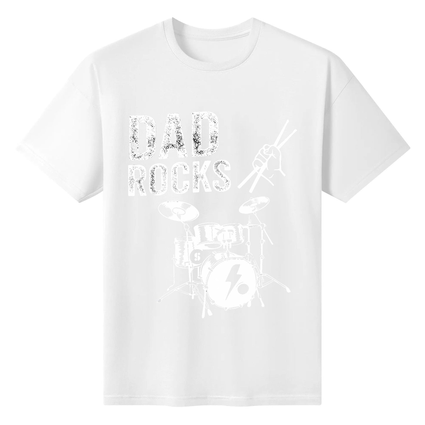 Retro Dads Mens Fathers Day Drum Kit Drums Music Gifts Idea T-Shirt Men Rock T-Shirt