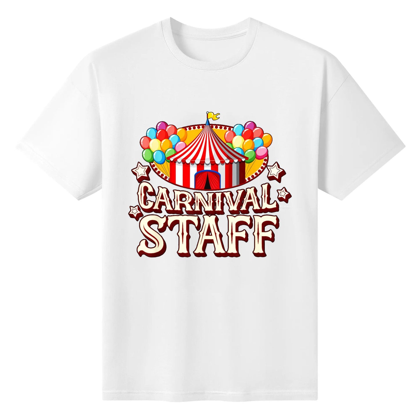 Carnival Staff Carnival Themed Birthday Party Event Outfit T-Shirt Cotton Tshirts Short Sleeve Graphic Crew Neck Top Tees Shirts for Men Women Unisex Adult Summer Ladies