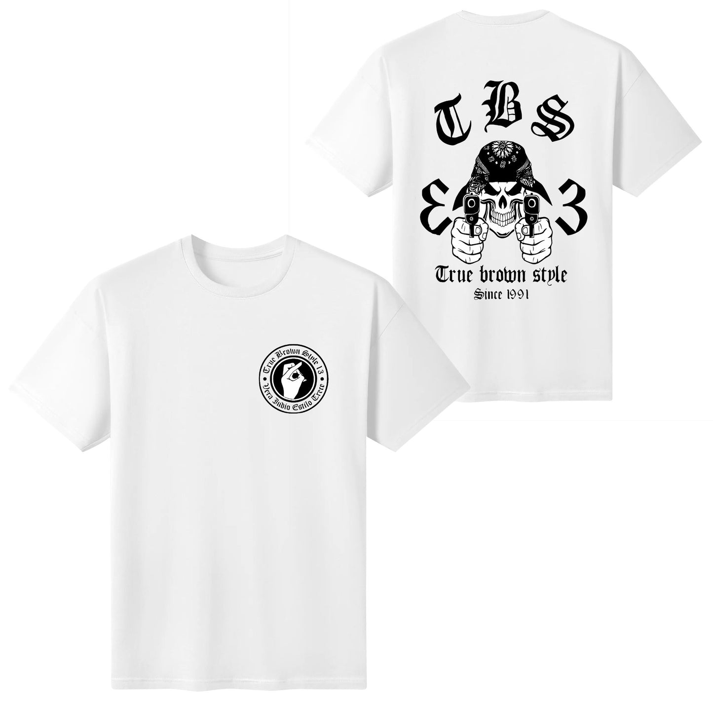 TBS13 truebrownstyle13 V29 classic cotton loose fraternity T-shirt for men Crew-neck fashion unisex T-shirt Menswear Top