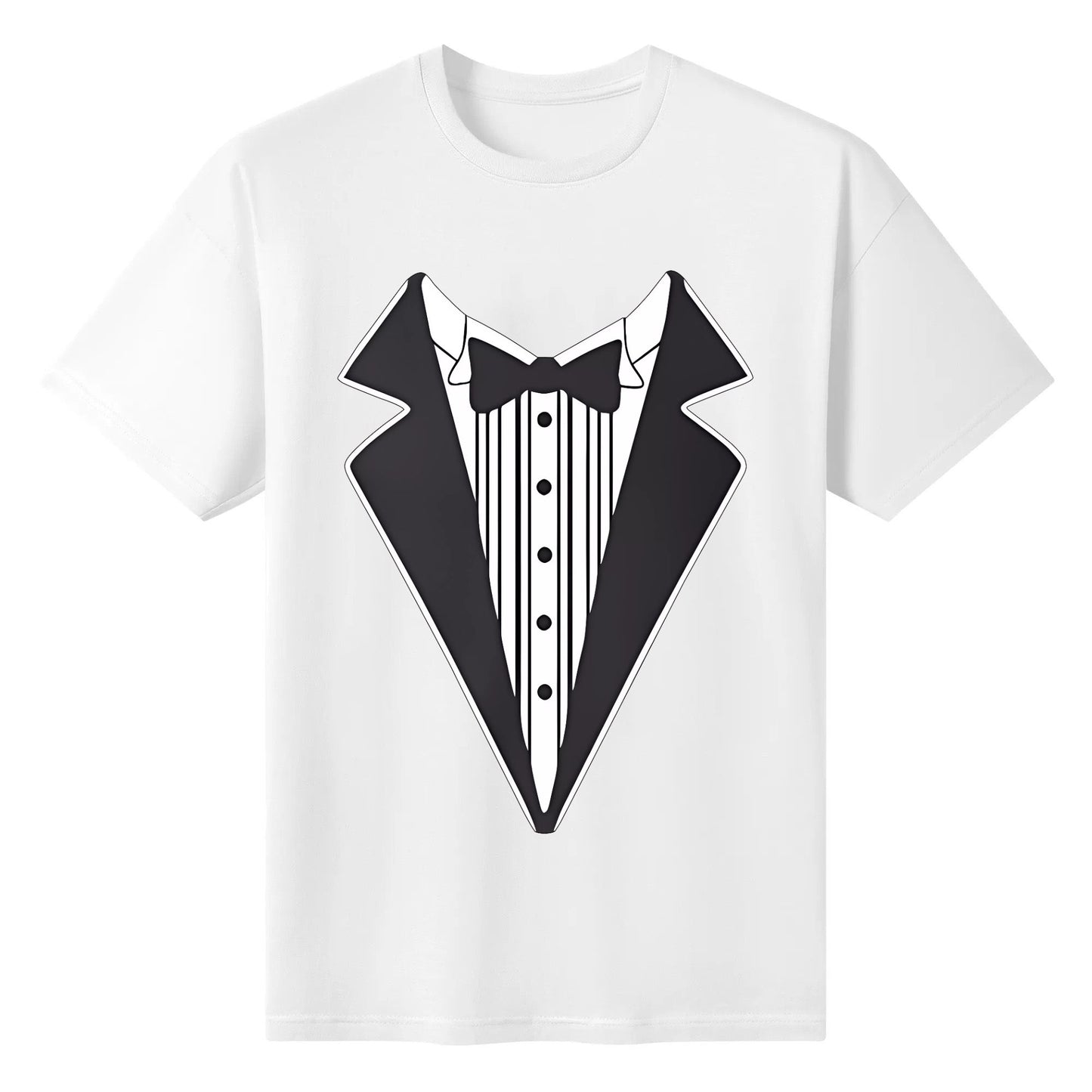 Tuxedo on a Black Short Sleeve Boys Girls T Shirt Tshirt Cotton Boys Girls T Shirt Black White Blue Red Tops Tee Clothing Gifts