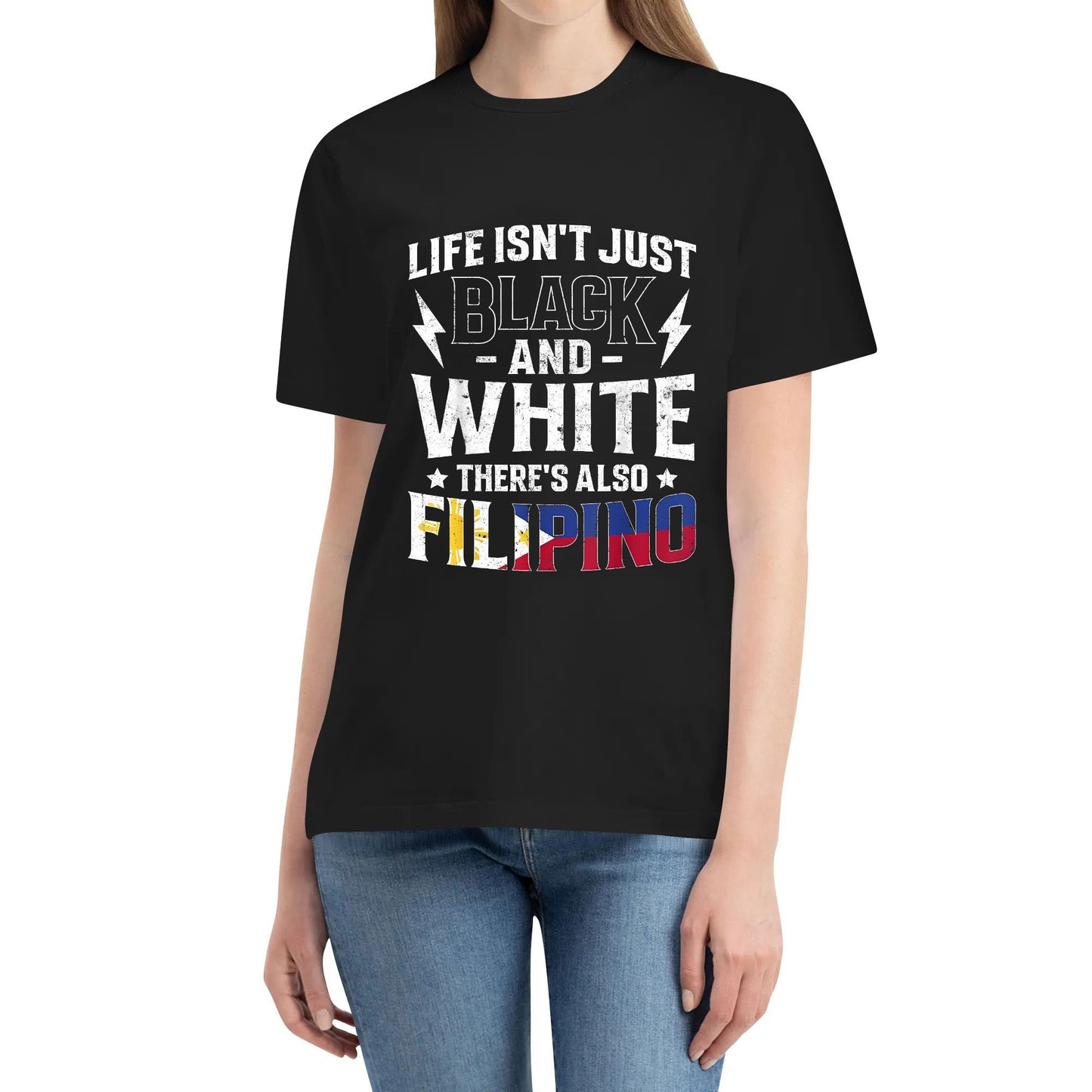 Philippines Flag Proud Philipinos Men  Women T-Shirt Everyday Casual Tops Cotton Fabric