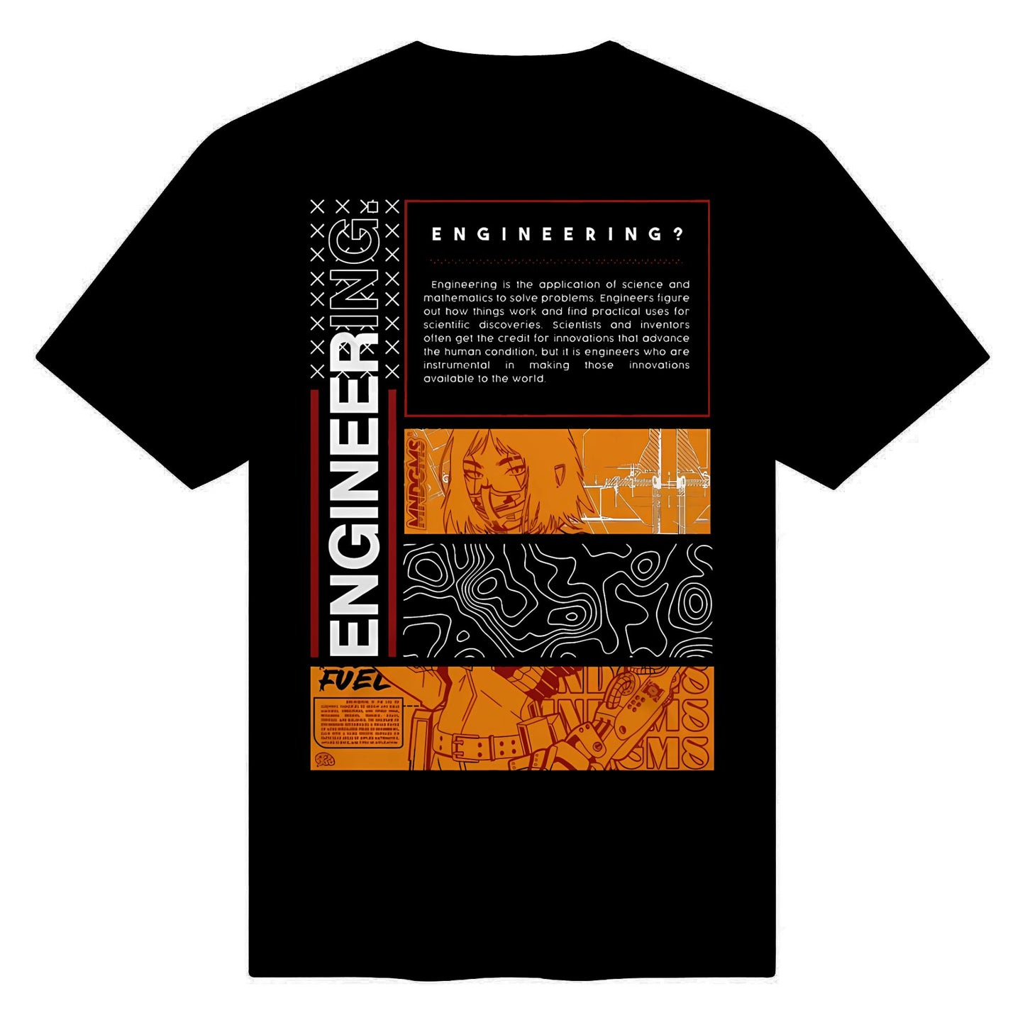 MNDGMS x Engineering V2 Unisex Short Sleeve Shirt Cotton Sublimation T-Shirt
