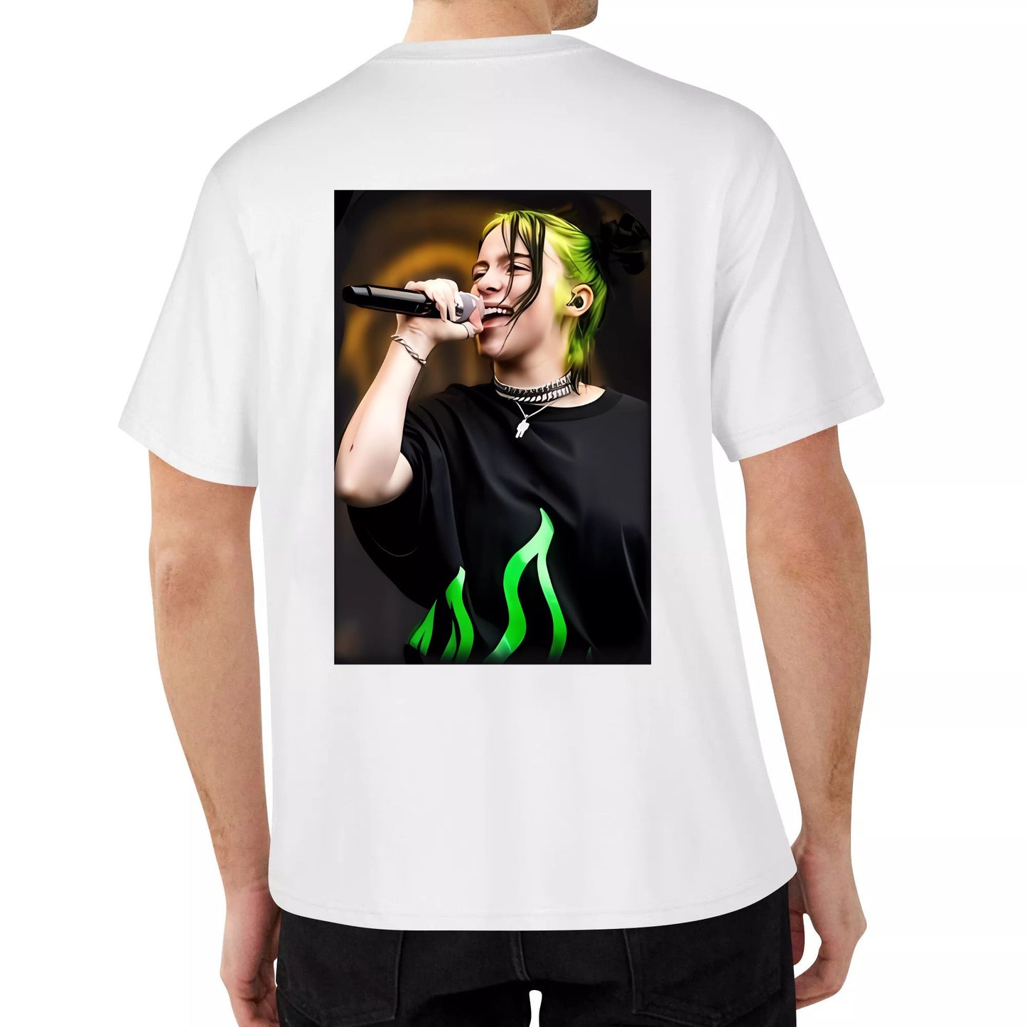 Billie Eilish Vintage Graphic T-Shirt Oversize Tea Shirts For WomenCrew-neck fashion unisex T-shirt Menswear Top