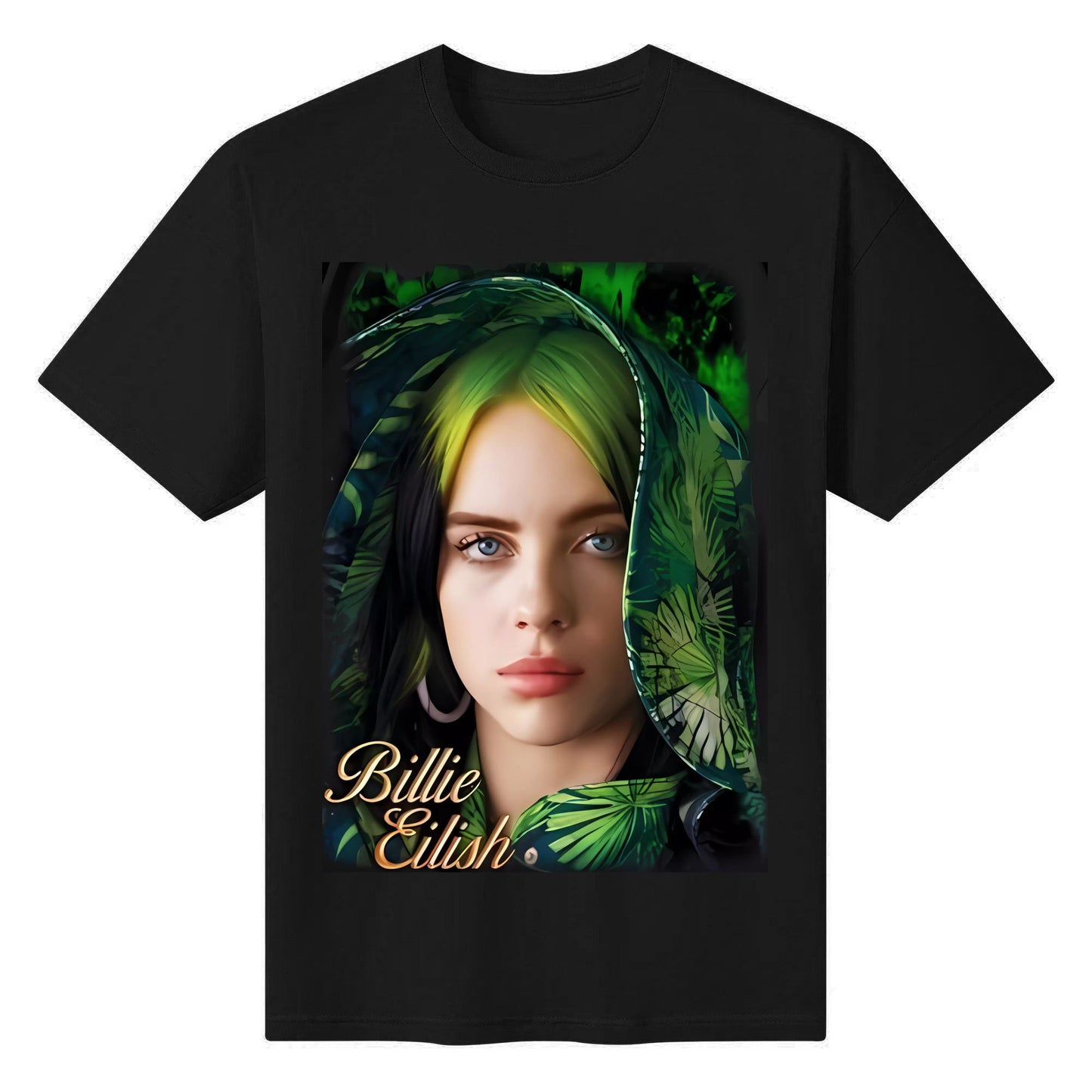 Billie Eilish Vintage Graphic T-Shirt Oversize Tea Shirts For WomenCrew-neck fashion unisex T-shirt Menswear Top