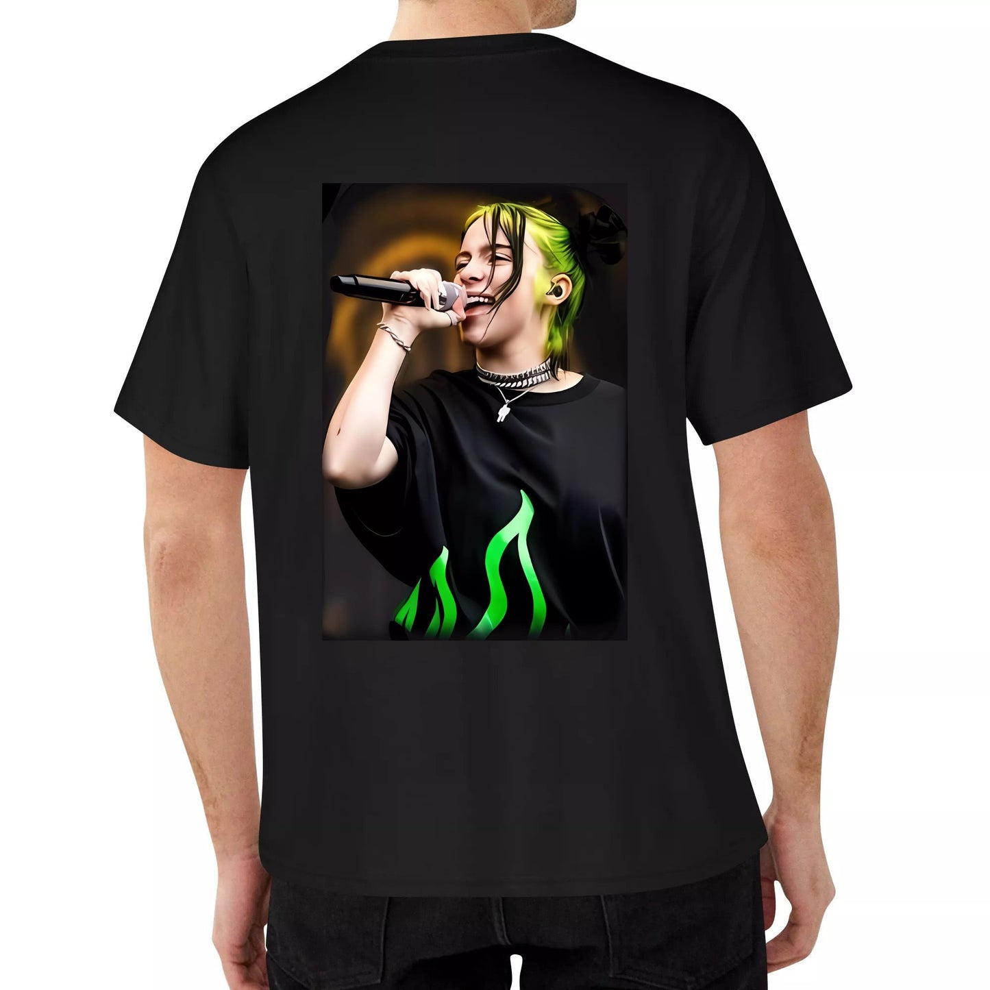Billie Eilish Vintage Graphic T-Shirt Oversize Tea Shirts For WomenCrew-neck fashion unisex T-shirt Menswear Top