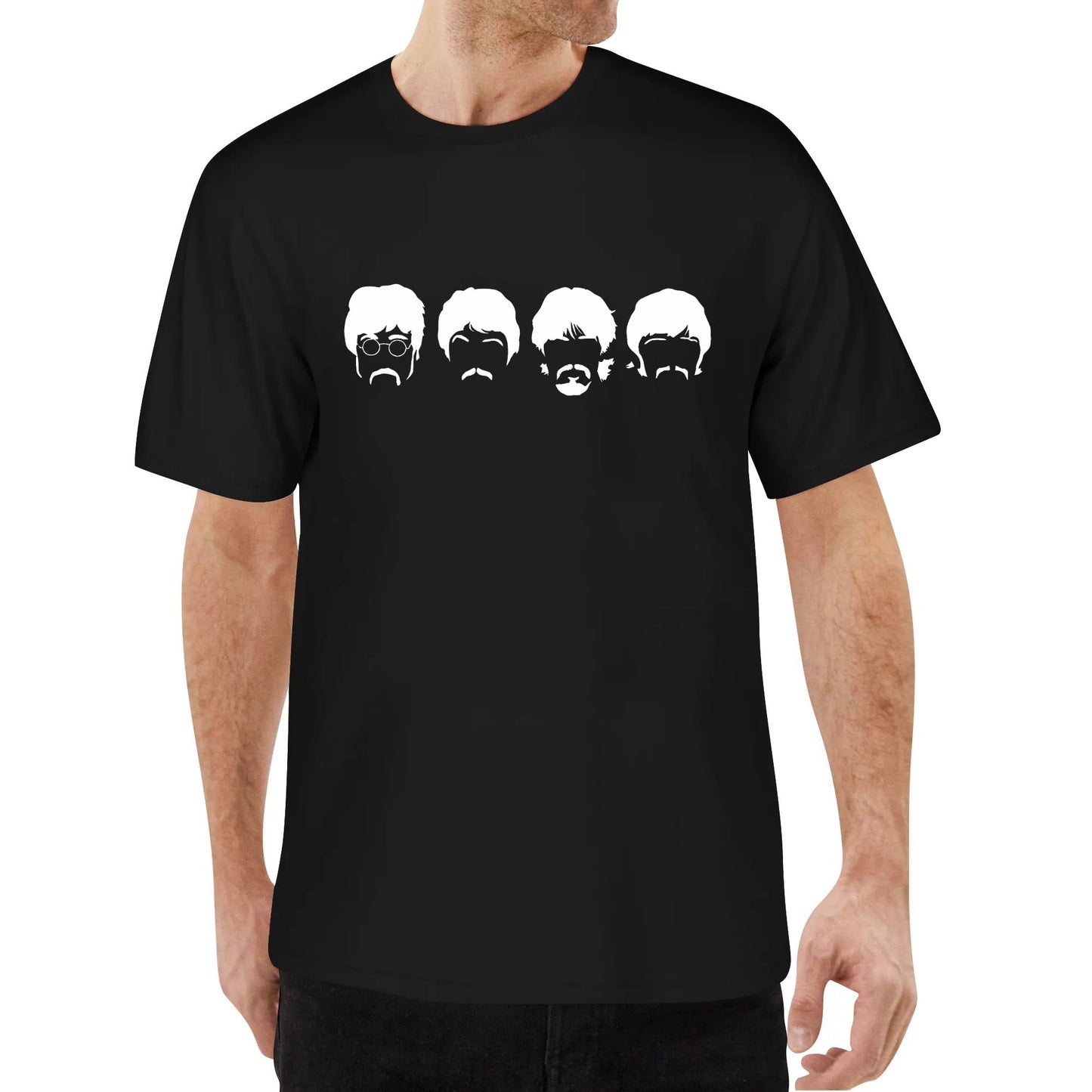 BEATLES SHIRT UNISEX ADULT Classic Rock Band T-Shirt Cotton Crew Neck T-Shirt Fabric Menswear Fabric Menswear Soft Top