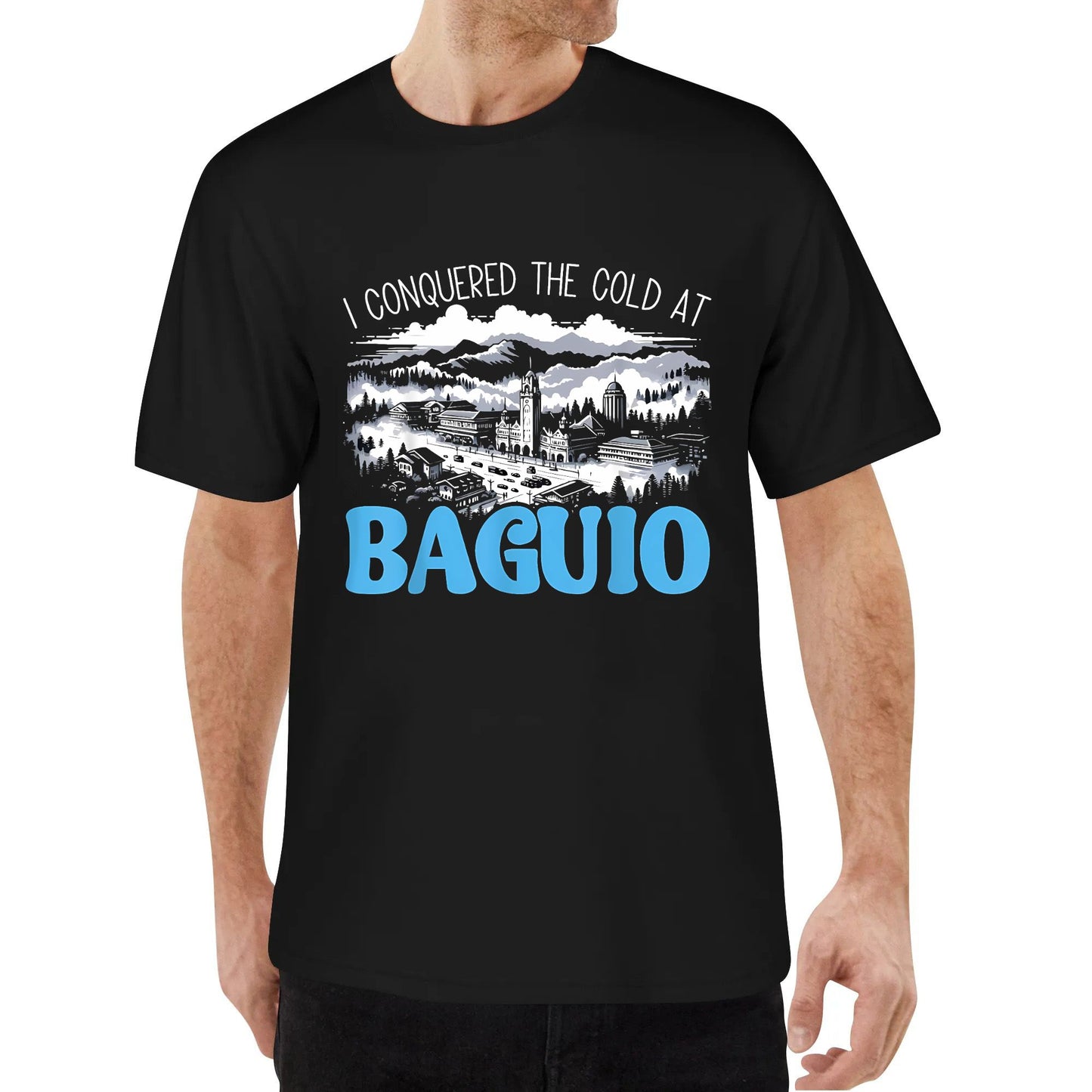 Baguio City Philippines Travel Vacation Filipino T-Shirt Personality Trend Design Casual Shirt Cotton Breathable Round Neck T-Shirt