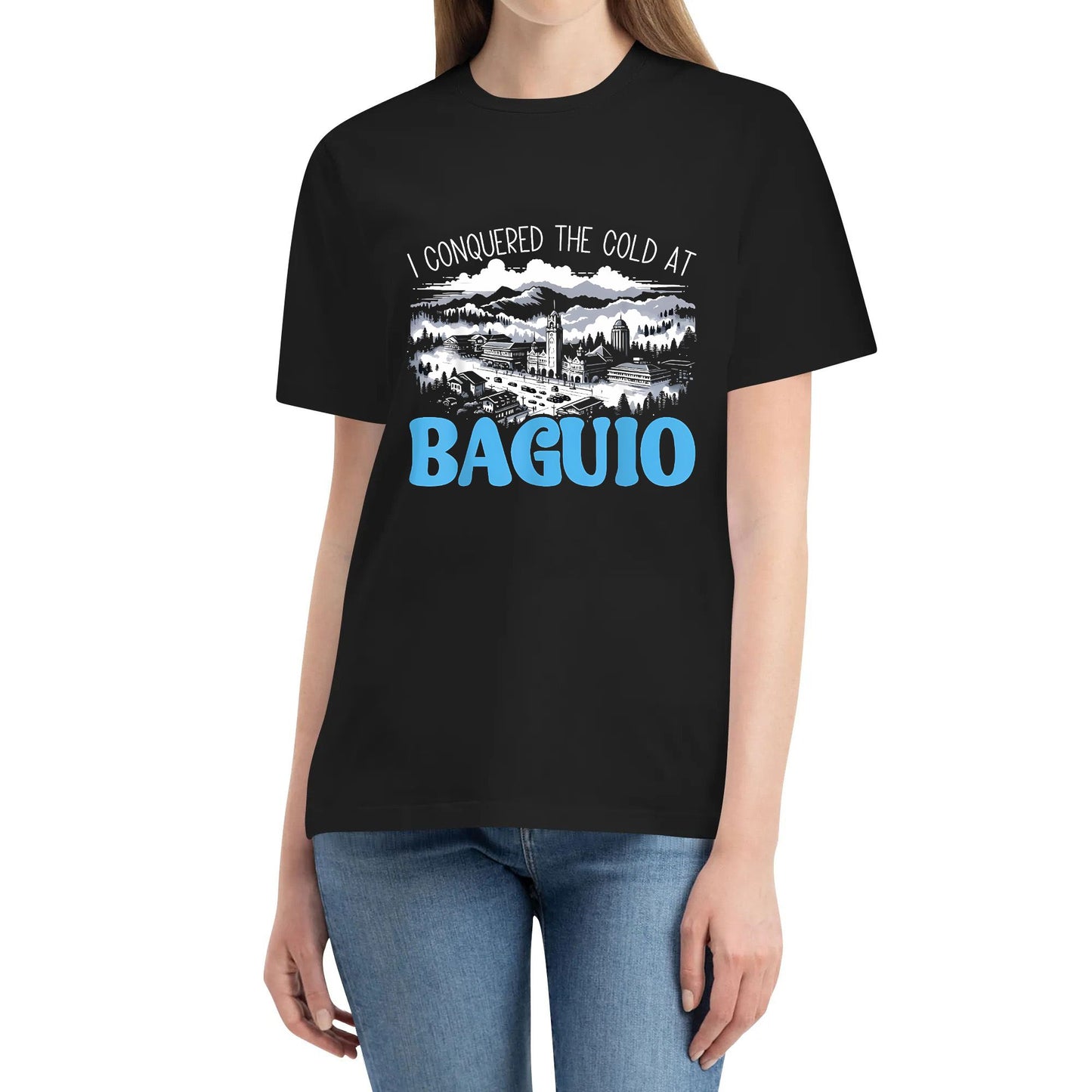 Baguio City Philippines Travel Vacation Filipino T-Shirt Personality Trend Design Casual Shirt Cotton Breathable Round Neck T-Shirt
