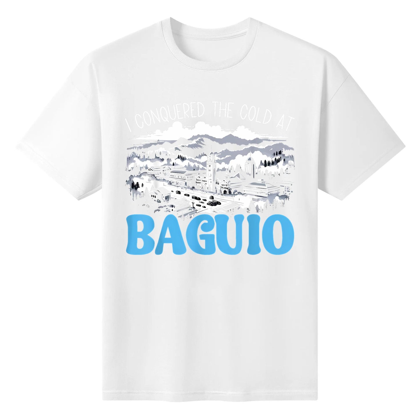 Baguio City Philippines Travel Vacation Filipino T-Shirt Personality Trend Design Casual Shirt Cotton Breathable Round Neck T-Shirt