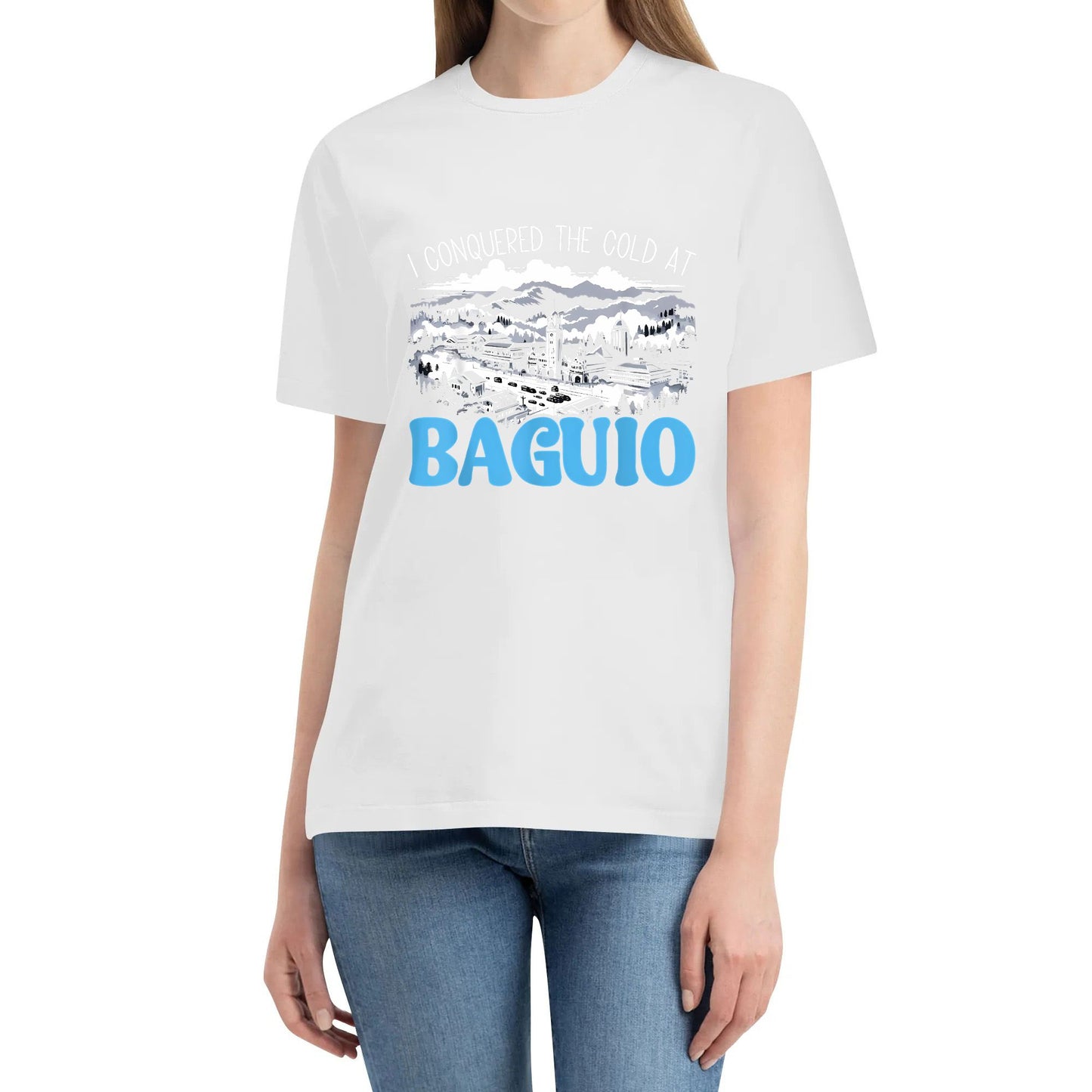 Baguio City Philippines Travel Vacation Filipino T-Shirt Personality Trend Design Casual Shirt Cotton Breathable Round Neck T-Shirt