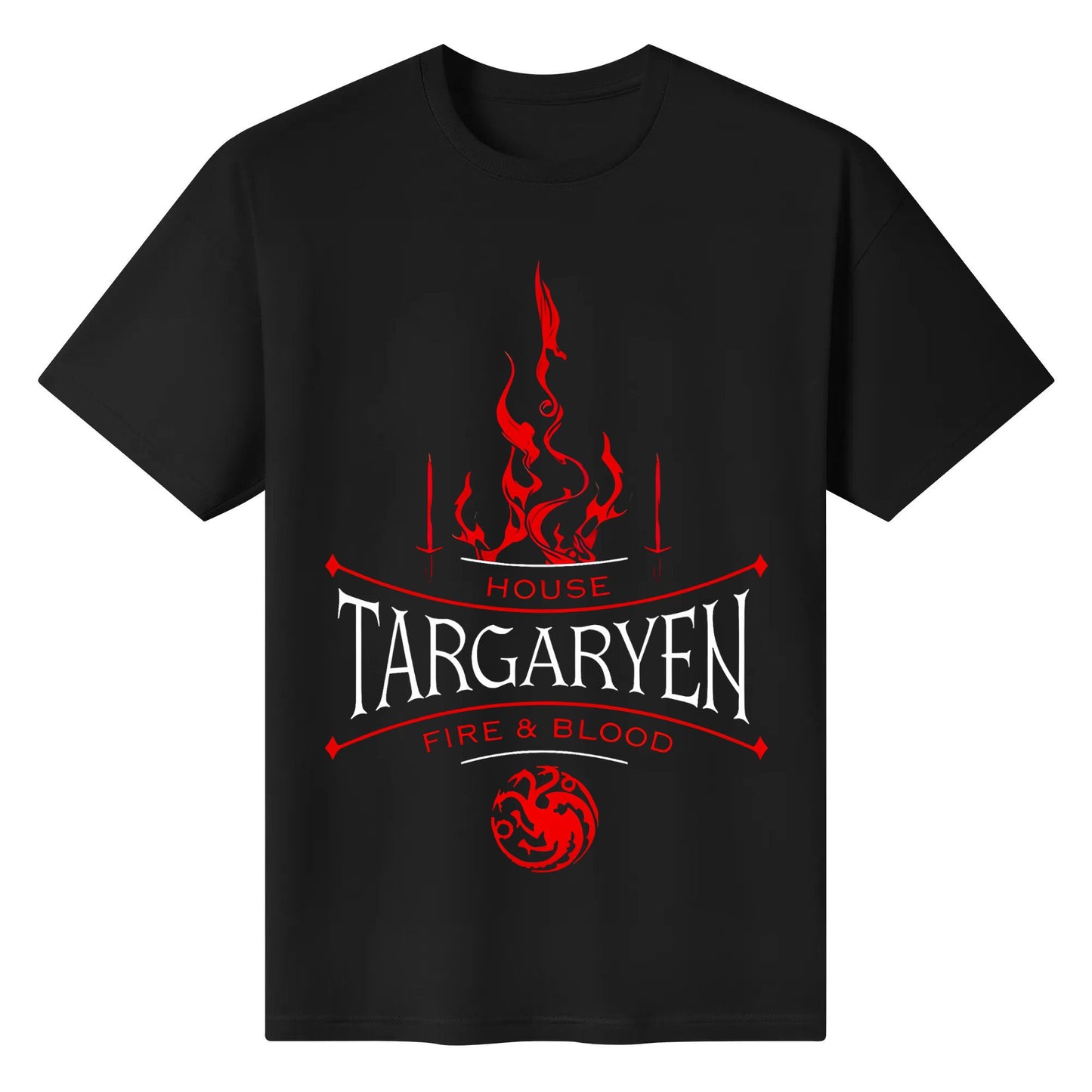 Game of Thrones Shirt House Targaryen Fire and Blood T-shirt D5 Amazed Streetwear Unisex Printed T-Shirt