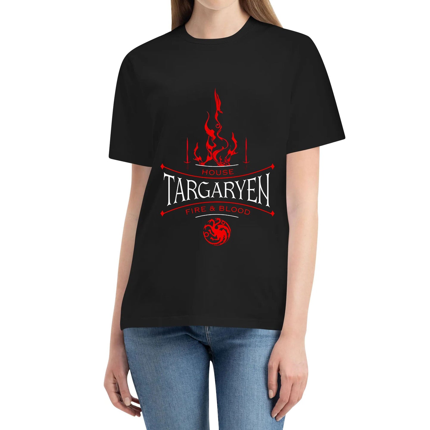 Game of Thrones Shirt House Targaryen Fire and Blood T-shirt D5 Amazed Streetwear Unisex Printed T-Shirt
