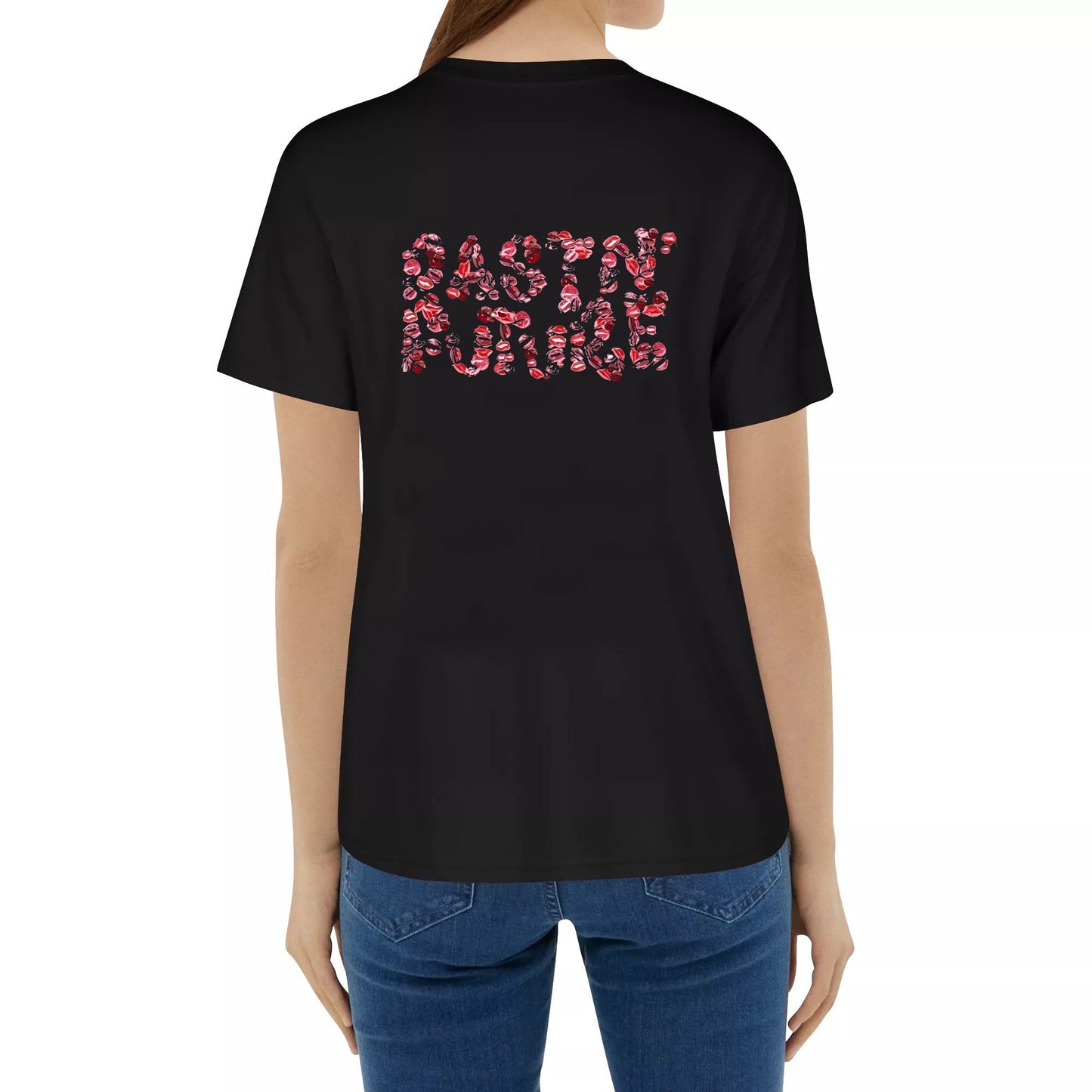 Kiss Past N Future T-SHIRT Street Fashion Round Neck Cotton Short-Sleeved Shirt Menswear Top